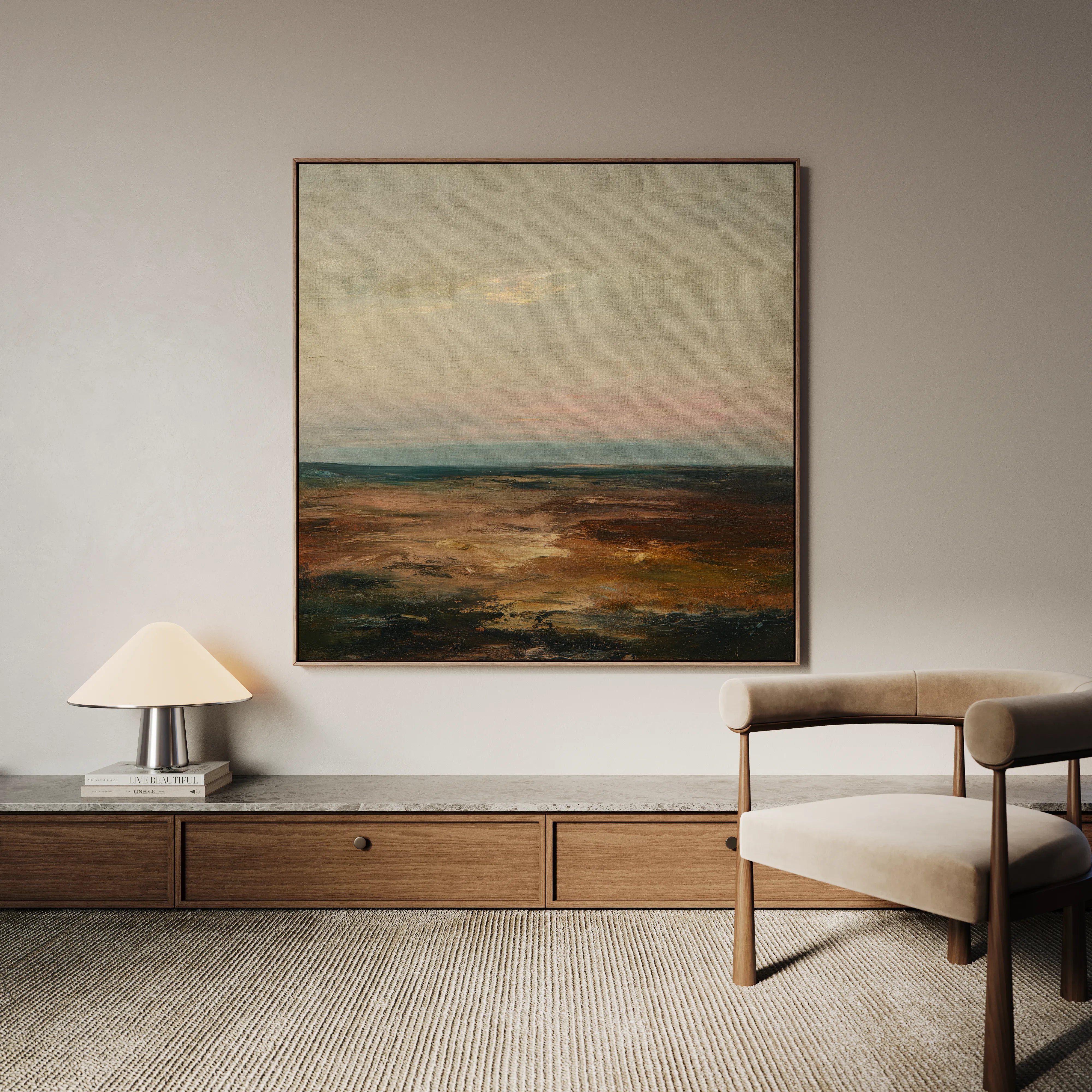Abstract 1151 Canvas Art 60 x 60 cm / Black