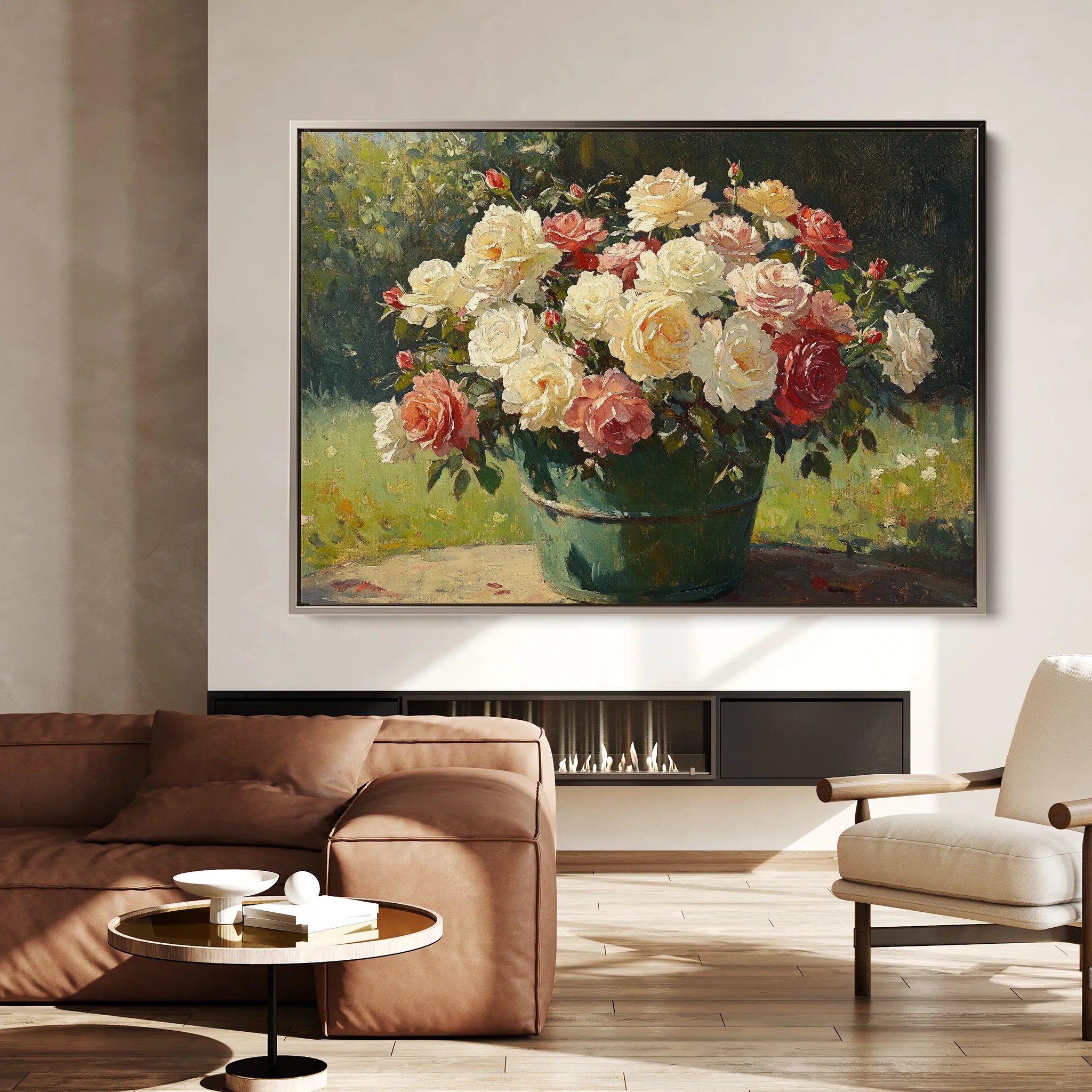 Floral 1151 Canvas Art 60 x 40 cm / Black