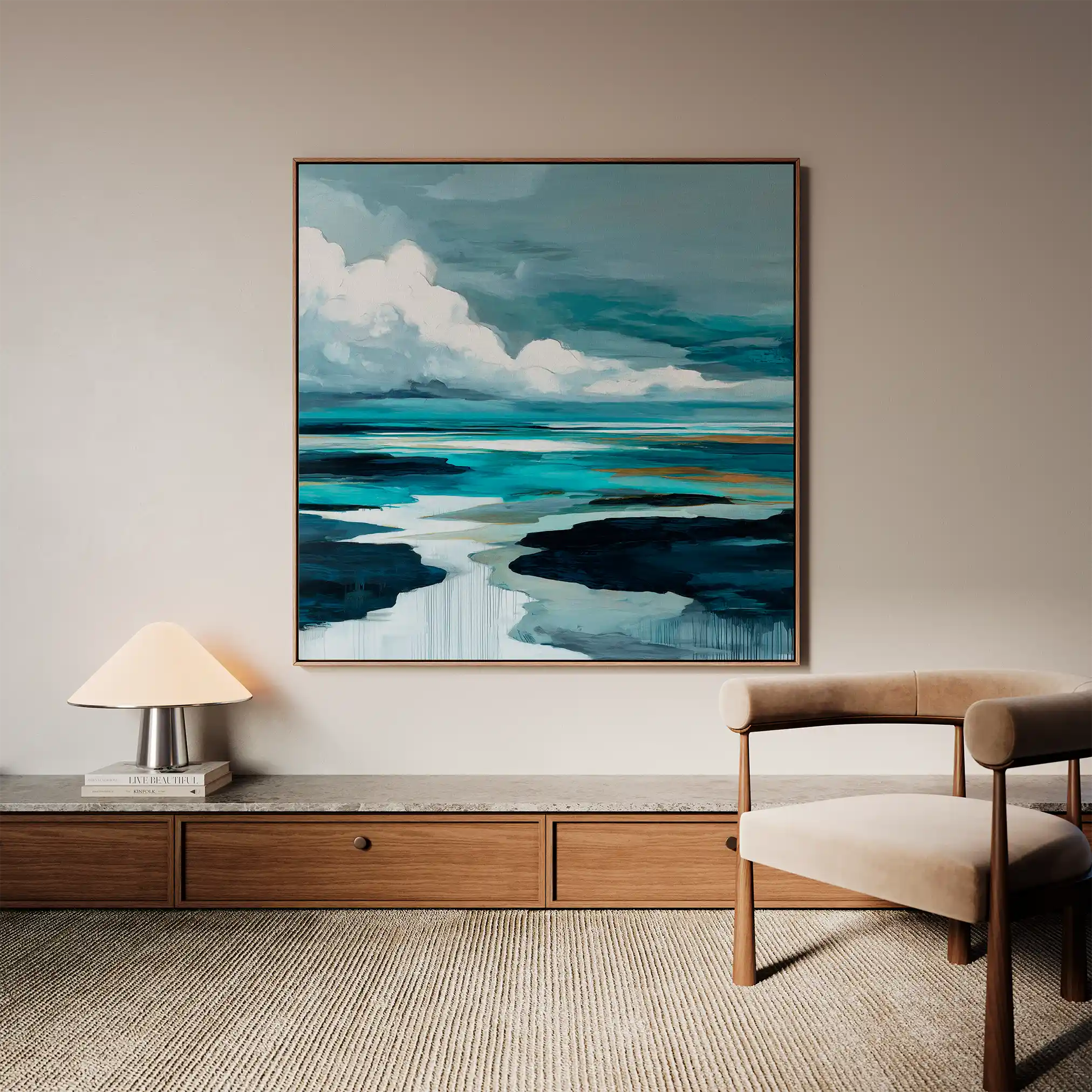 Abstract 1152 Canvas Art 60 x 60 cm / Black