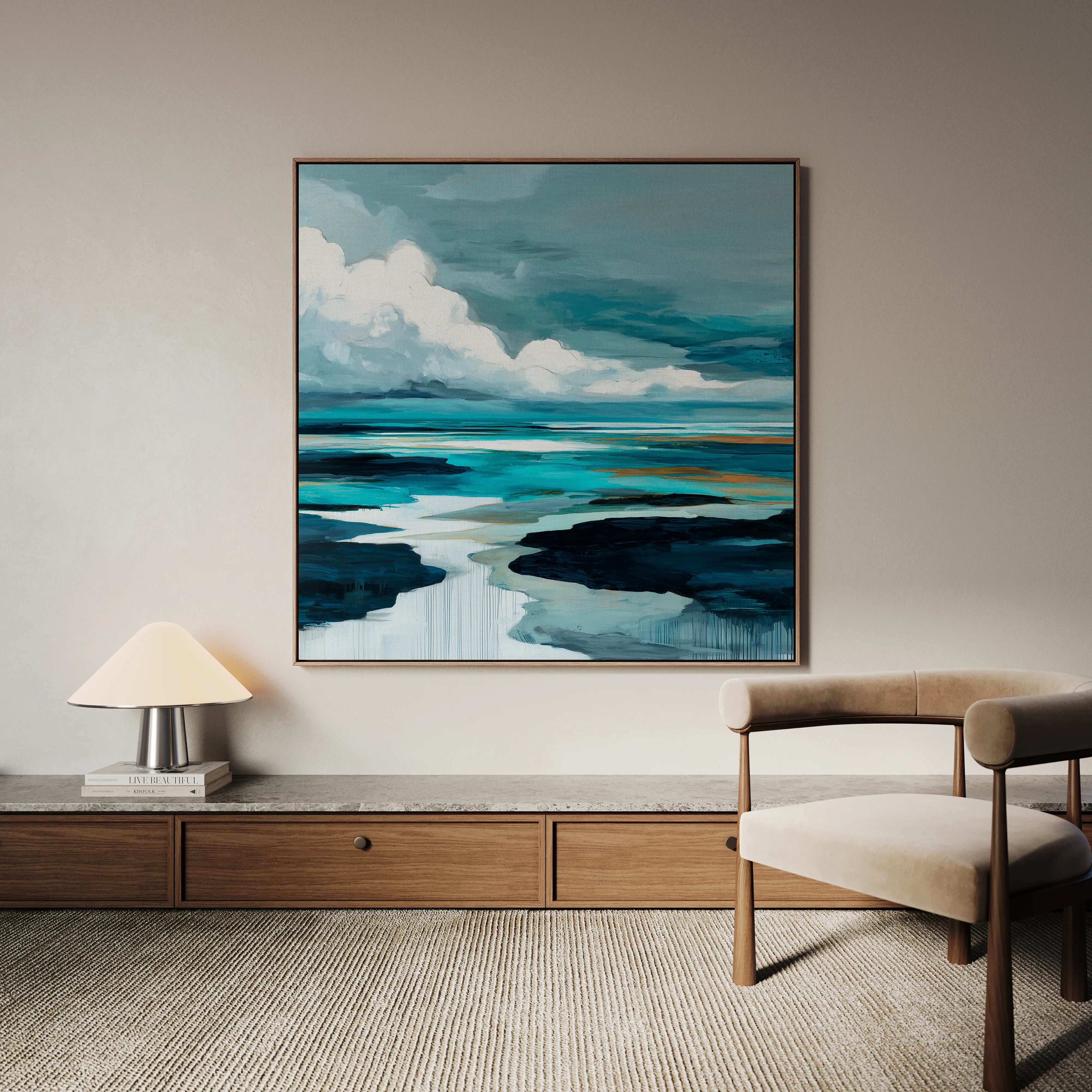 Abstract 1152 Canvas Art 60 x 60 cm / Black