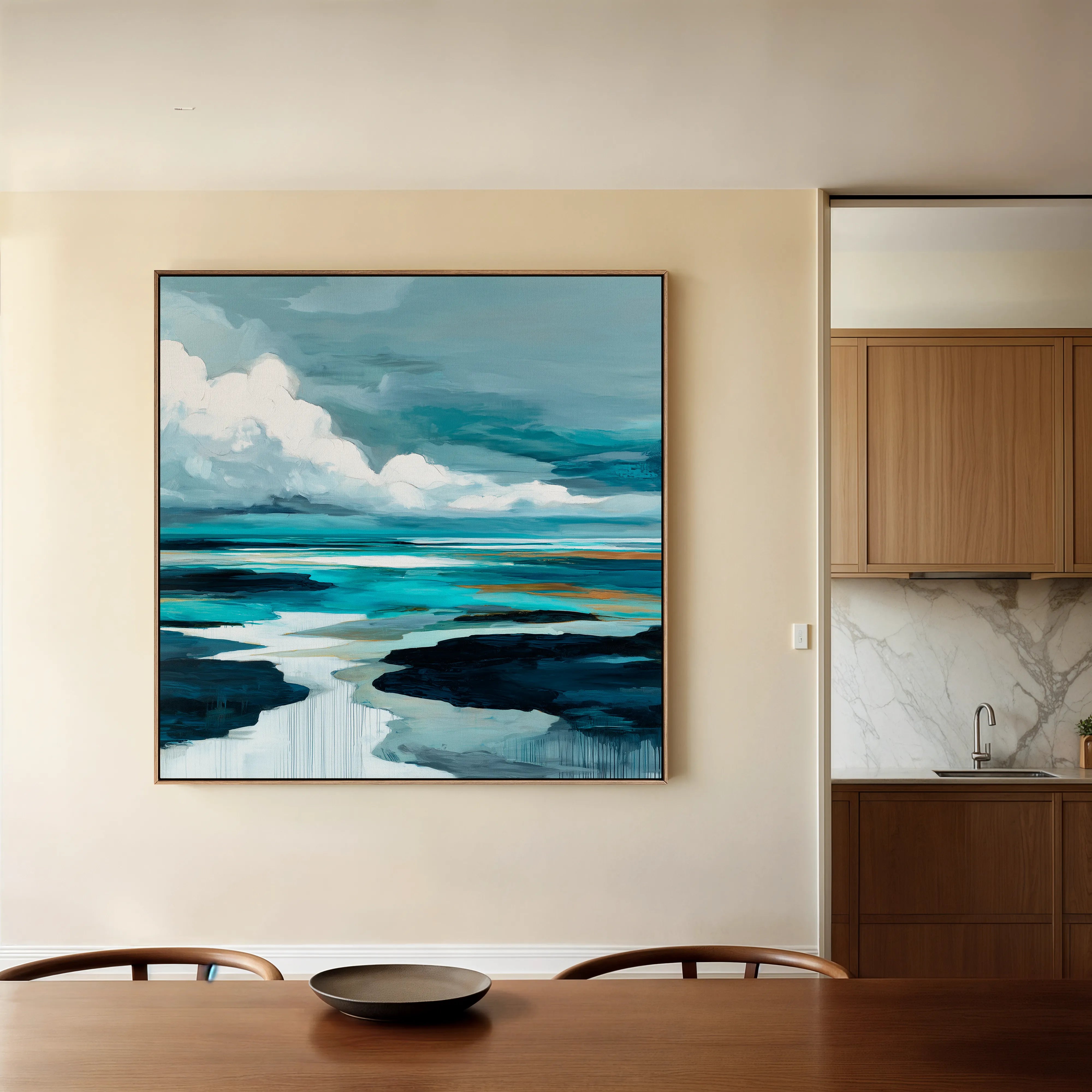Abstract 1152 Canvas Art 60 x 60 cm / Black