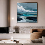 Abstract 1152 Canvas Art 60 x 60 cm / Black