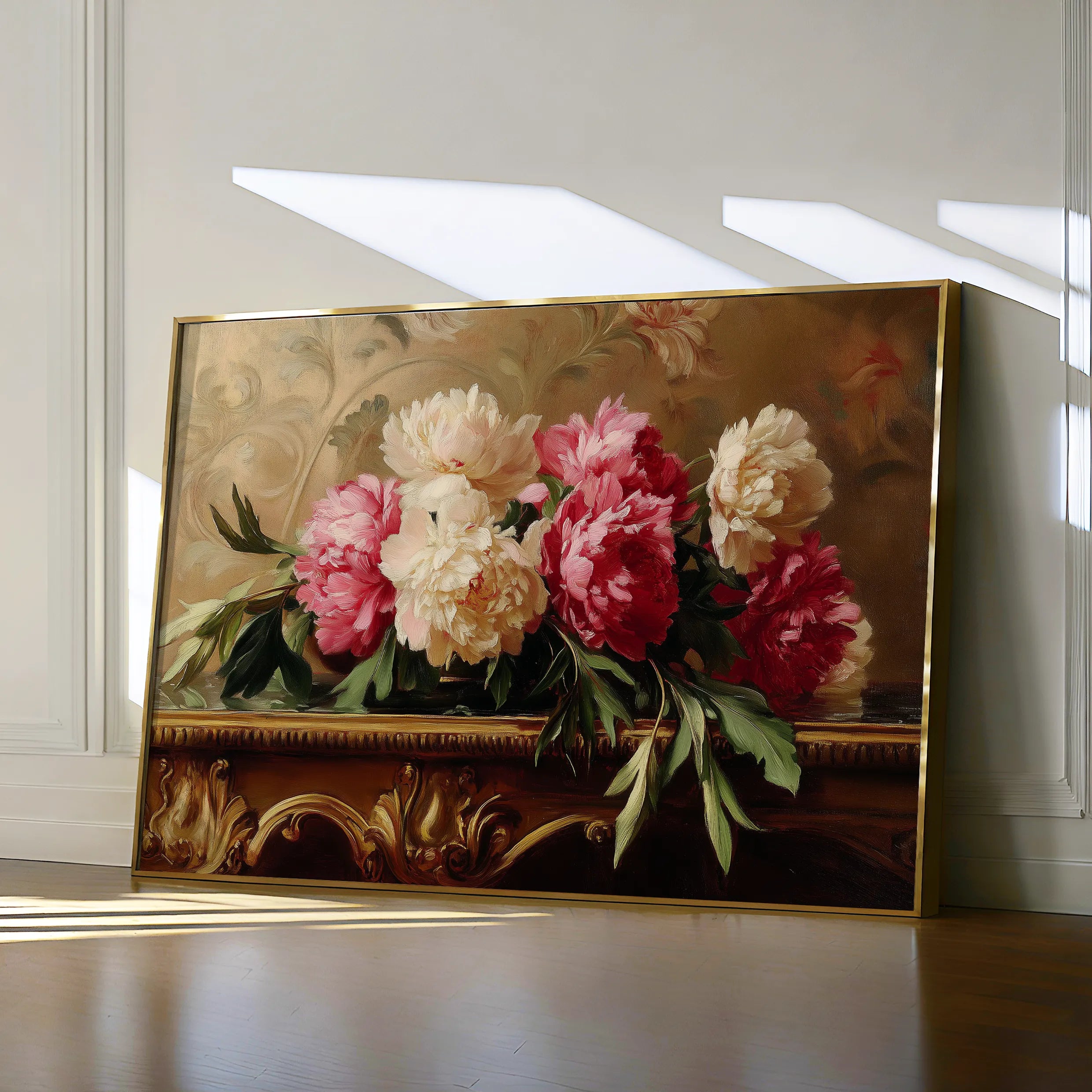 Floral 1152 Canvas Art 60 x 40 cm / Black