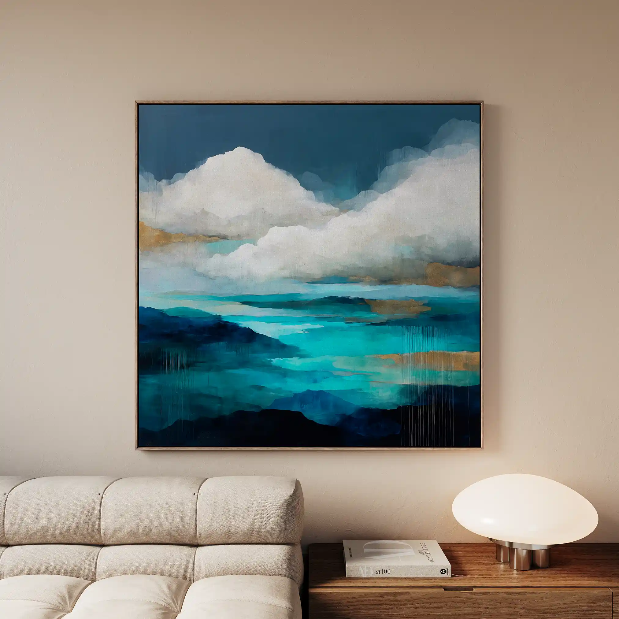 Abstract 1153 Canvas Art 60 x 60 cm / Black