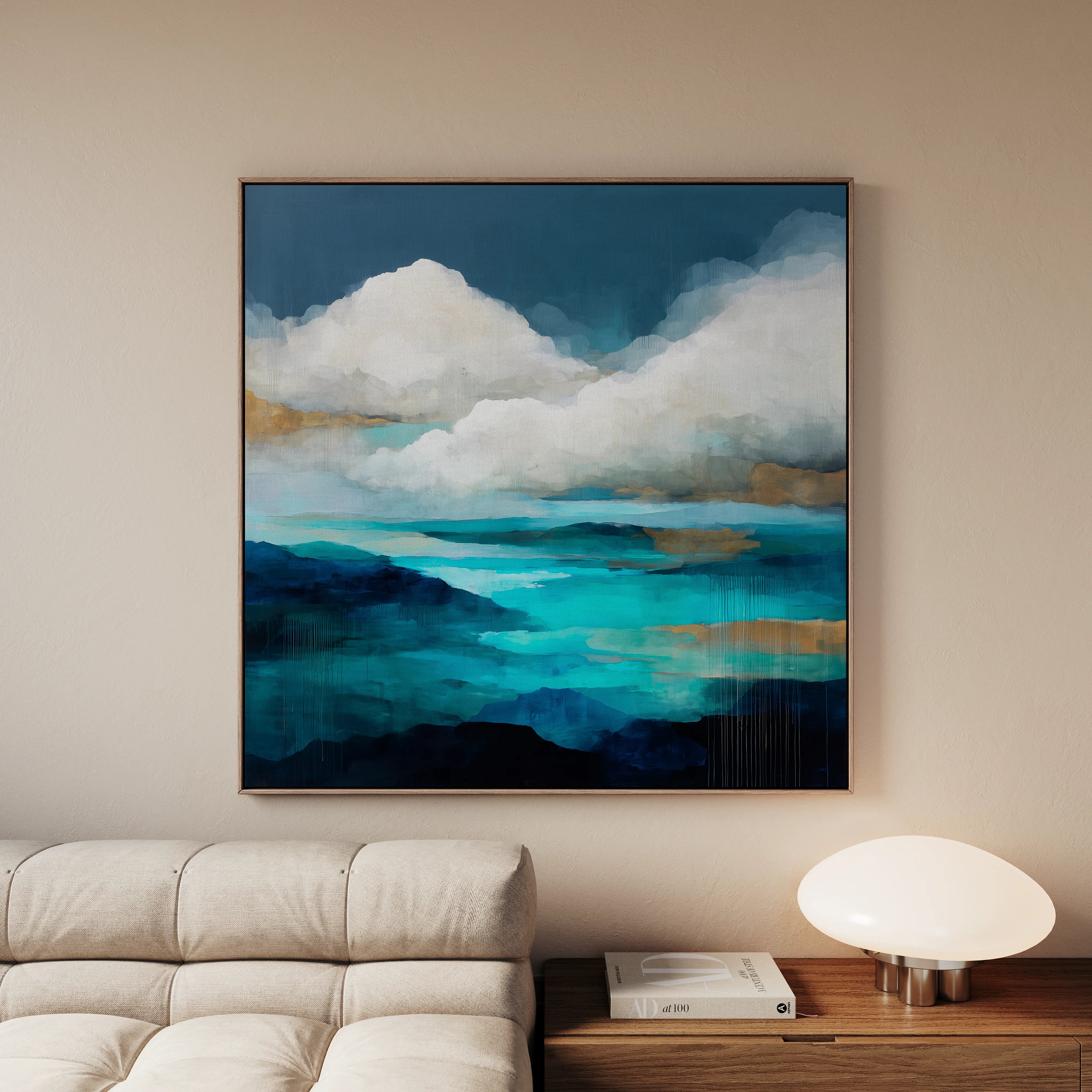 Abstract 1153 Canvas Art 60 x 60 cm / Black