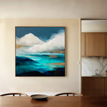 Abstract 1153 Canvas Art 60 x 60 cm / Black