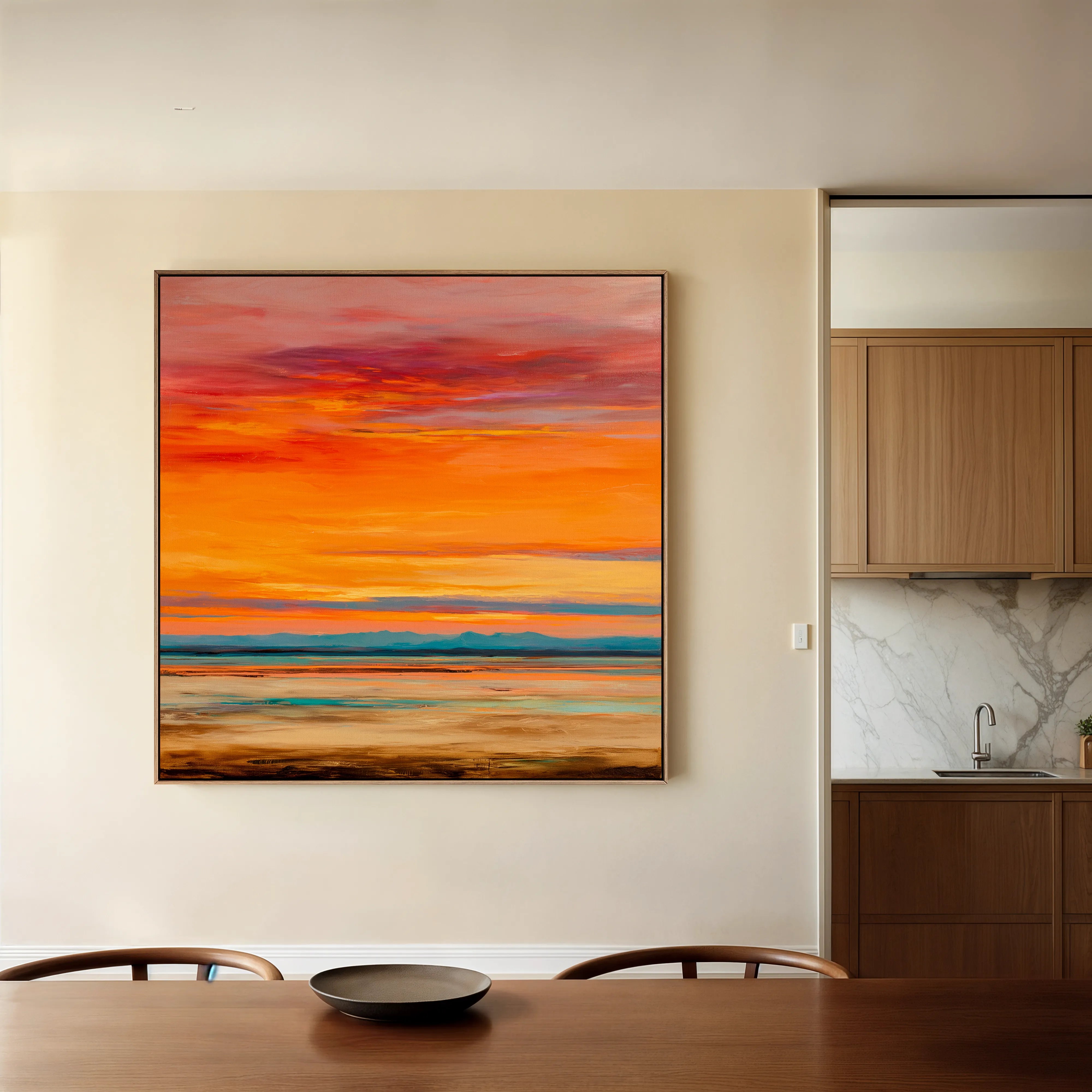 Abstract 1154 Canvas Art 60 x 60 cm / Black