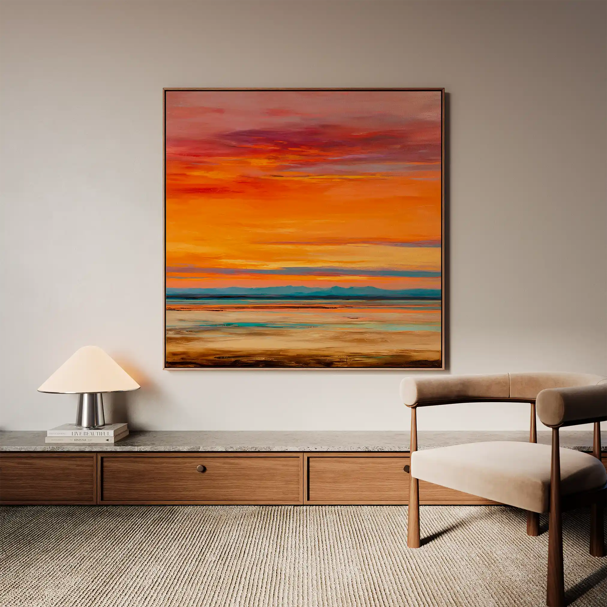 Abstract 1154 Canvas Art 60 x 60 cm / Black
