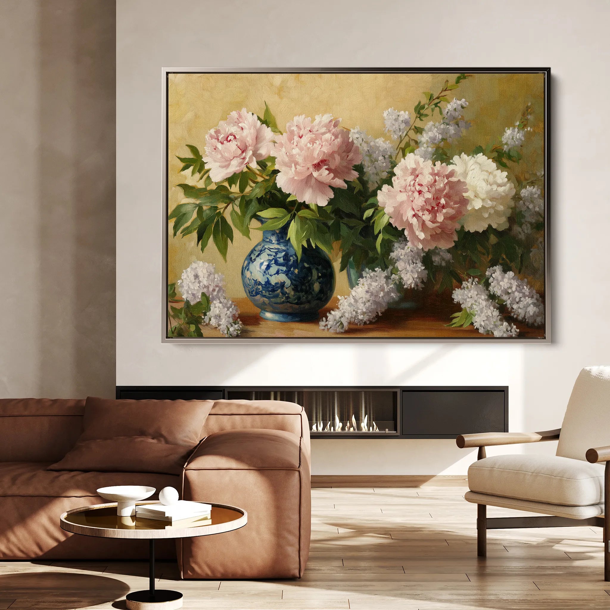 Floral 1154 Canvas Art 60 x 40 cm / Black
