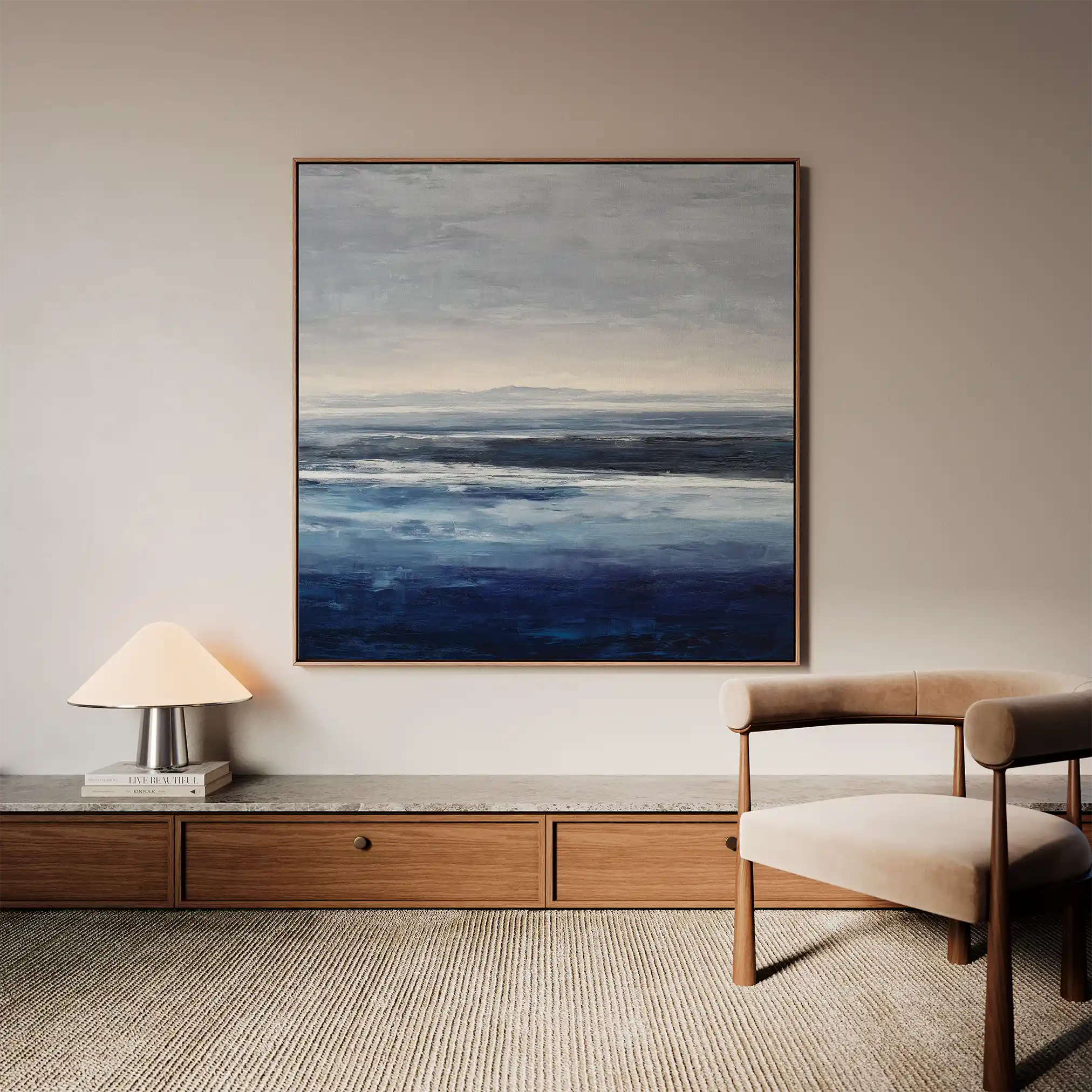 Abstract 1155 Canvas Art 60 x 60 cm / Black