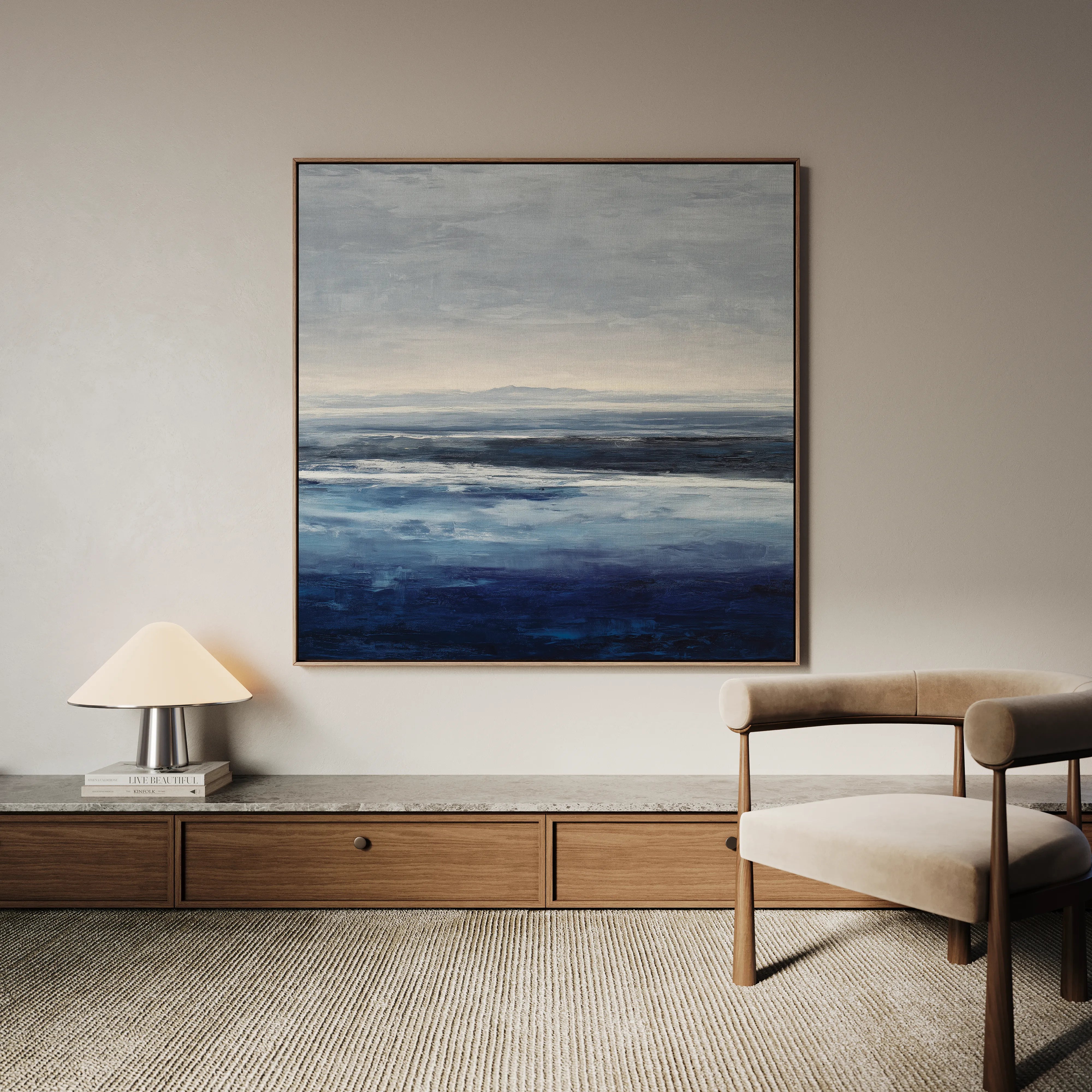 Abstract 1155 Canvas Art 60 x 60 cm / Black