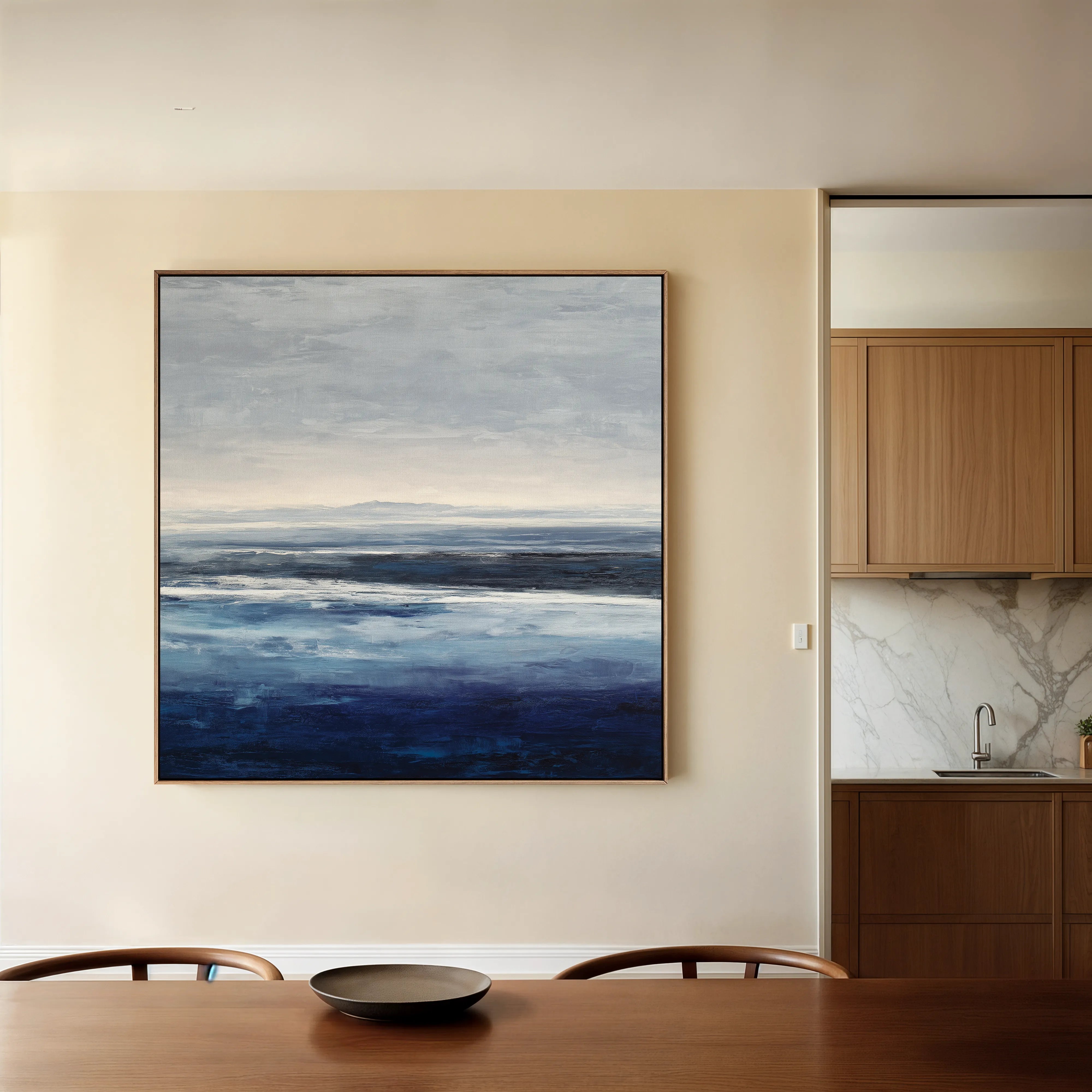 Abstract 1155 Canvas Art 60 x 60 cm / Black