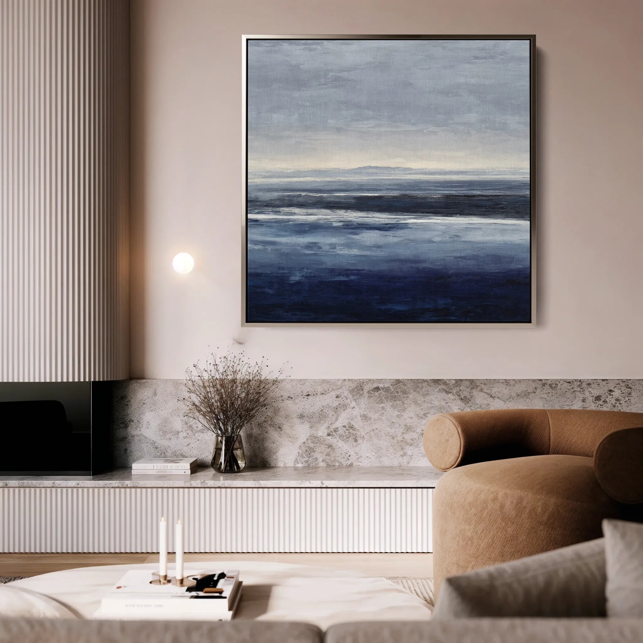 Abstract 1155 Canvas Art 60 x 60 cm / Black
