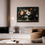 Floral 1155 Canvas Art 60 x 40 cm / Black
