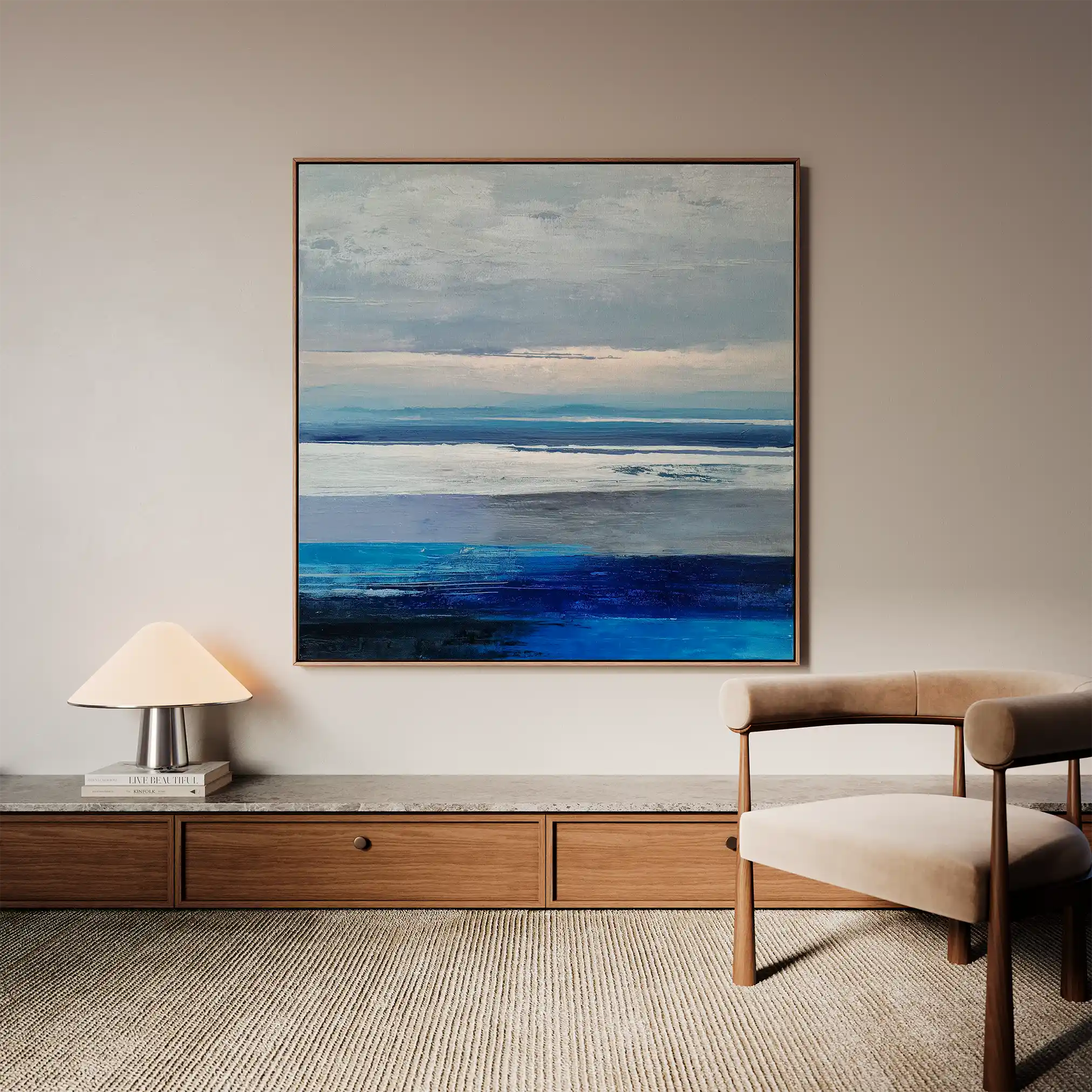 Abstract 1156 Canvas Art 60 x 60 cm / Black