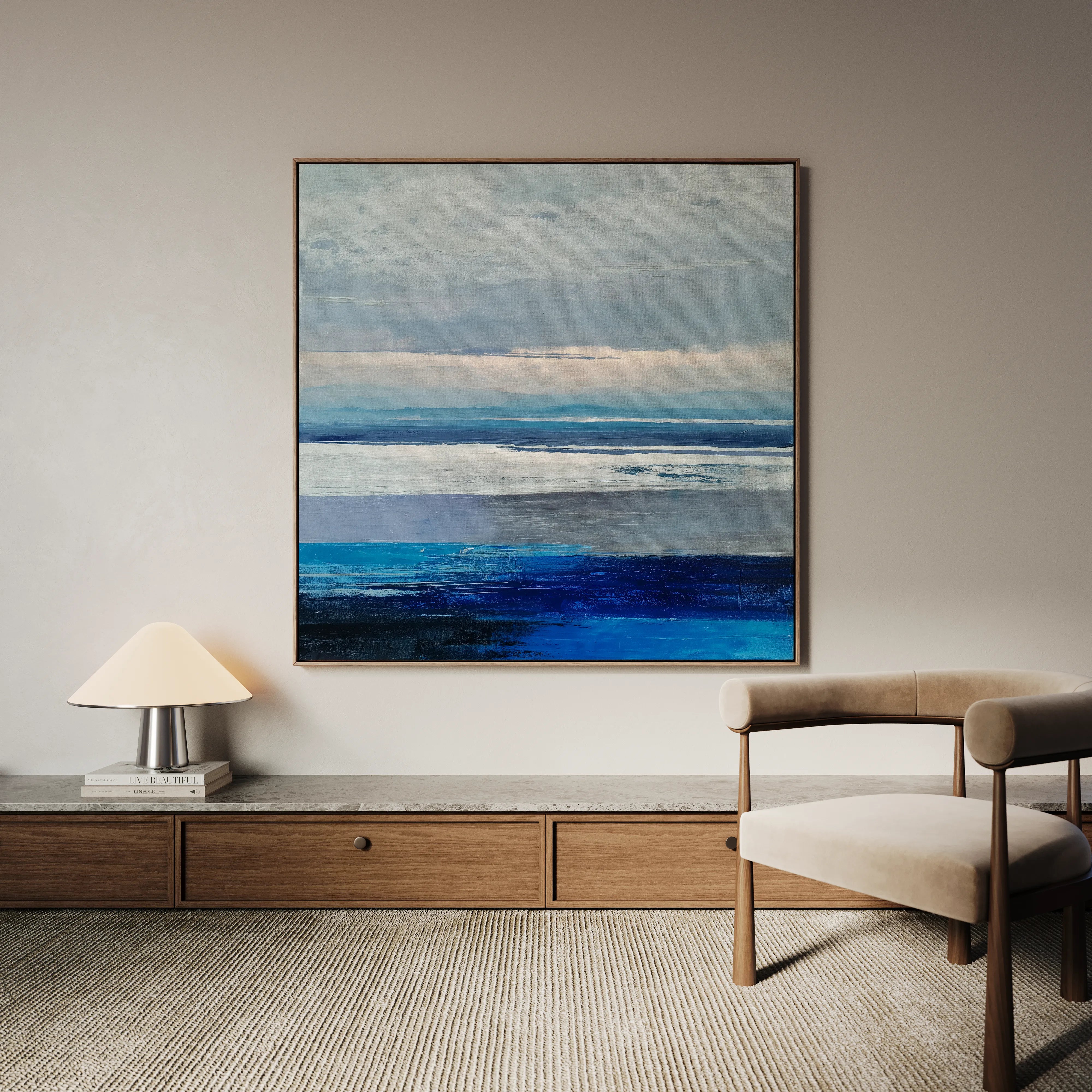Abstract 1156 Canvas Art 60 x 60 cm / Black