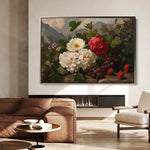Floral 1156 Canvas Art 60 x 40 cm / Black