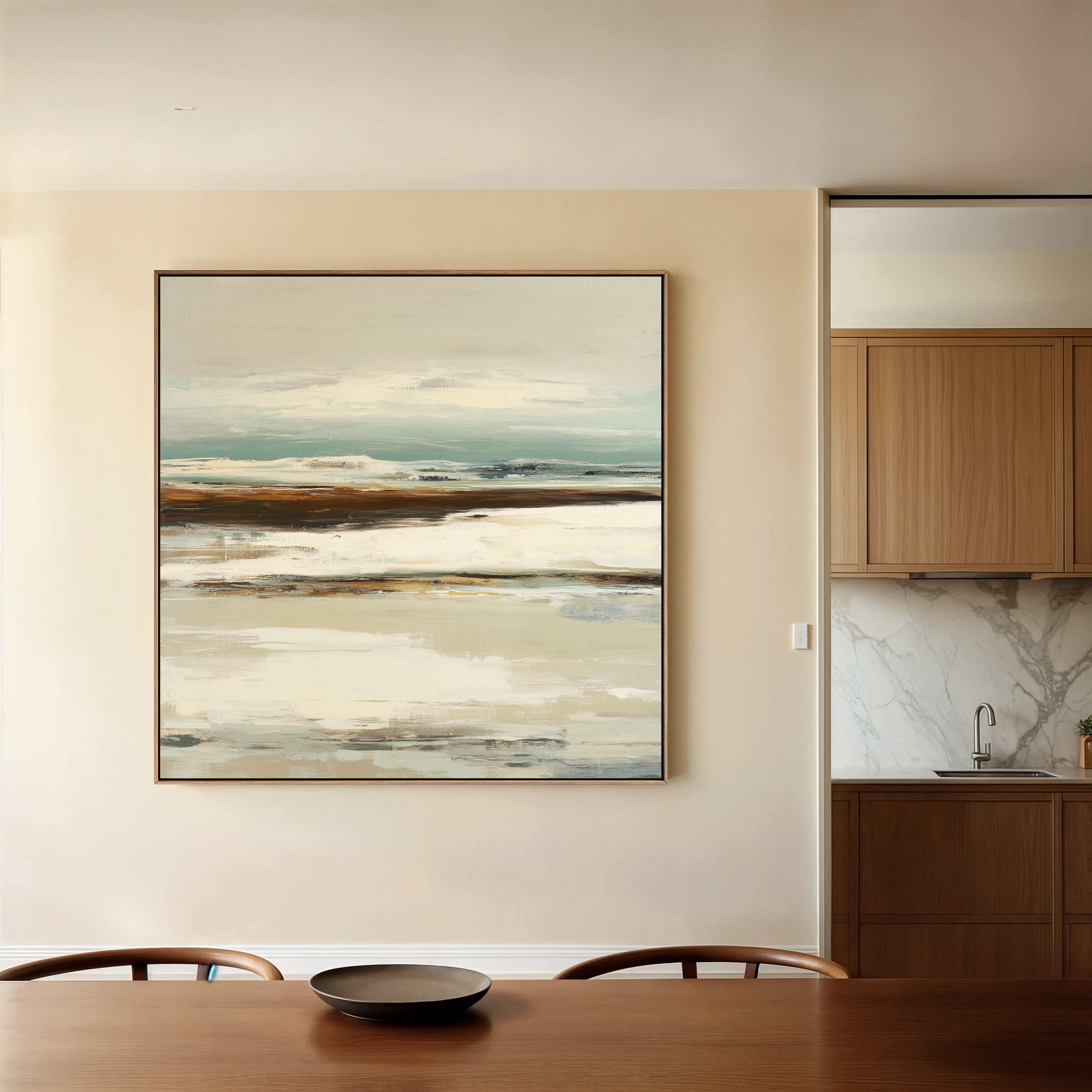 Abstract 1157 Canvas Art 60 x 60 cm / Black