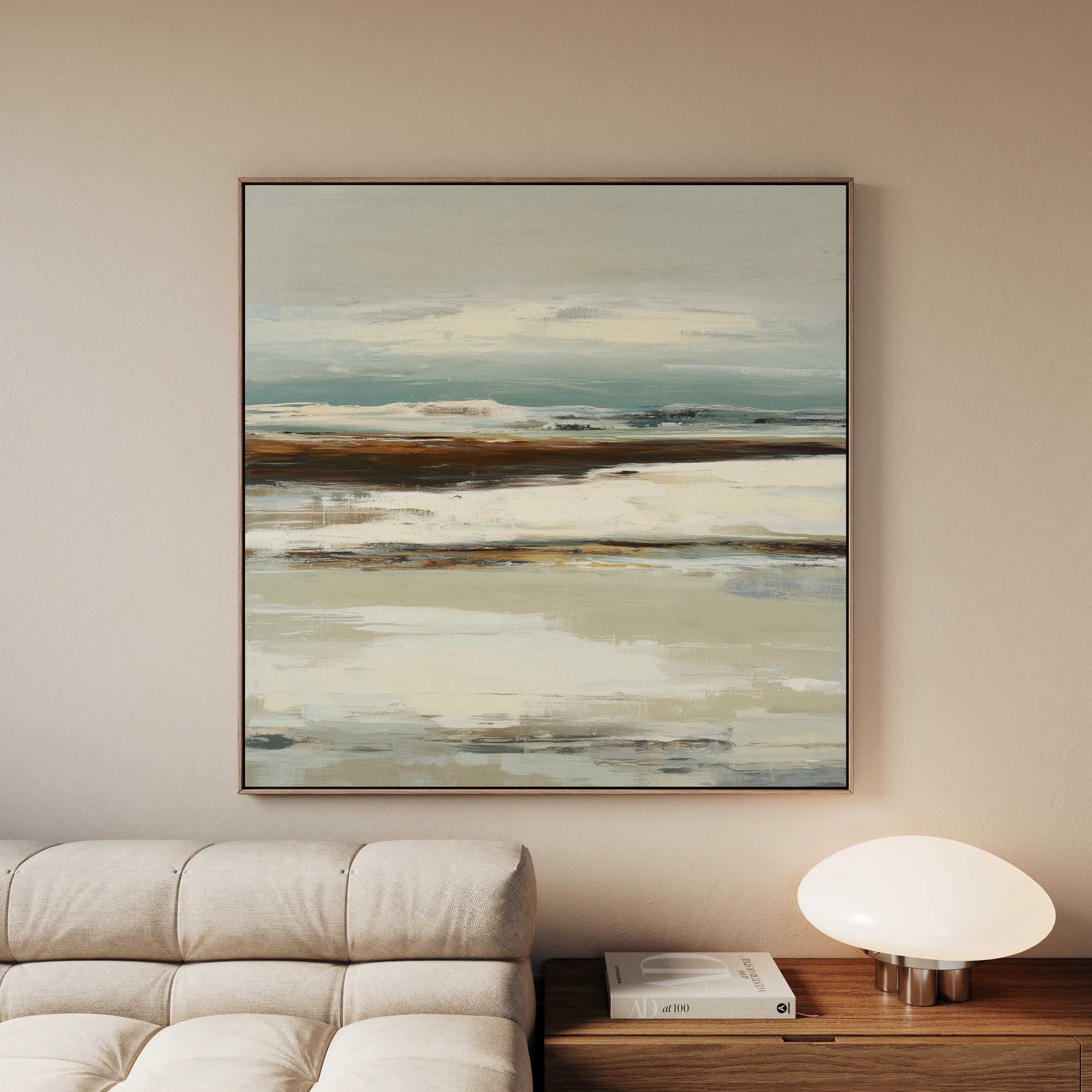 Abstract 1157 Canvas Art 60 x 60 cm / Black