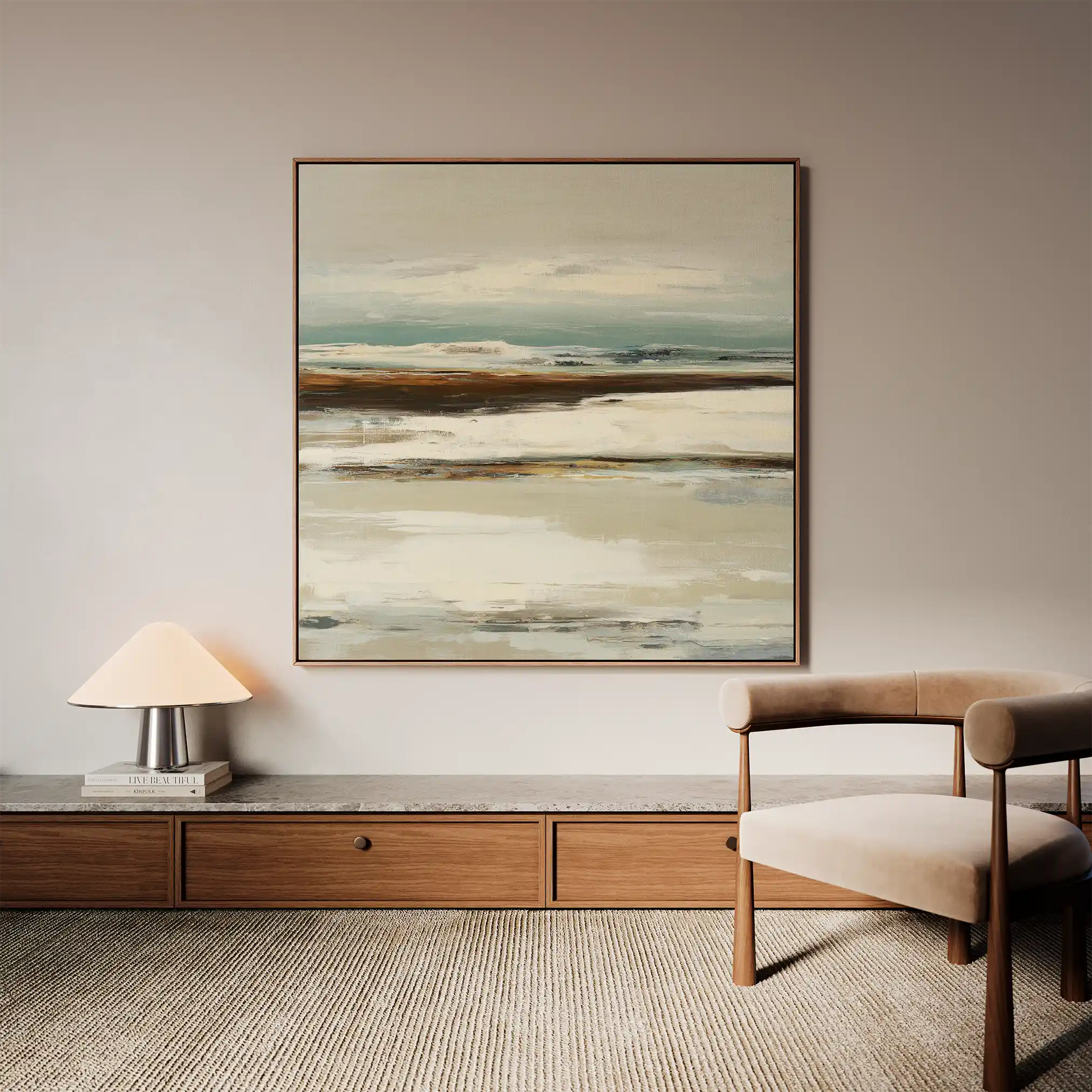 Abstract 1157 Canvas Art 60 x 60 cm / Black