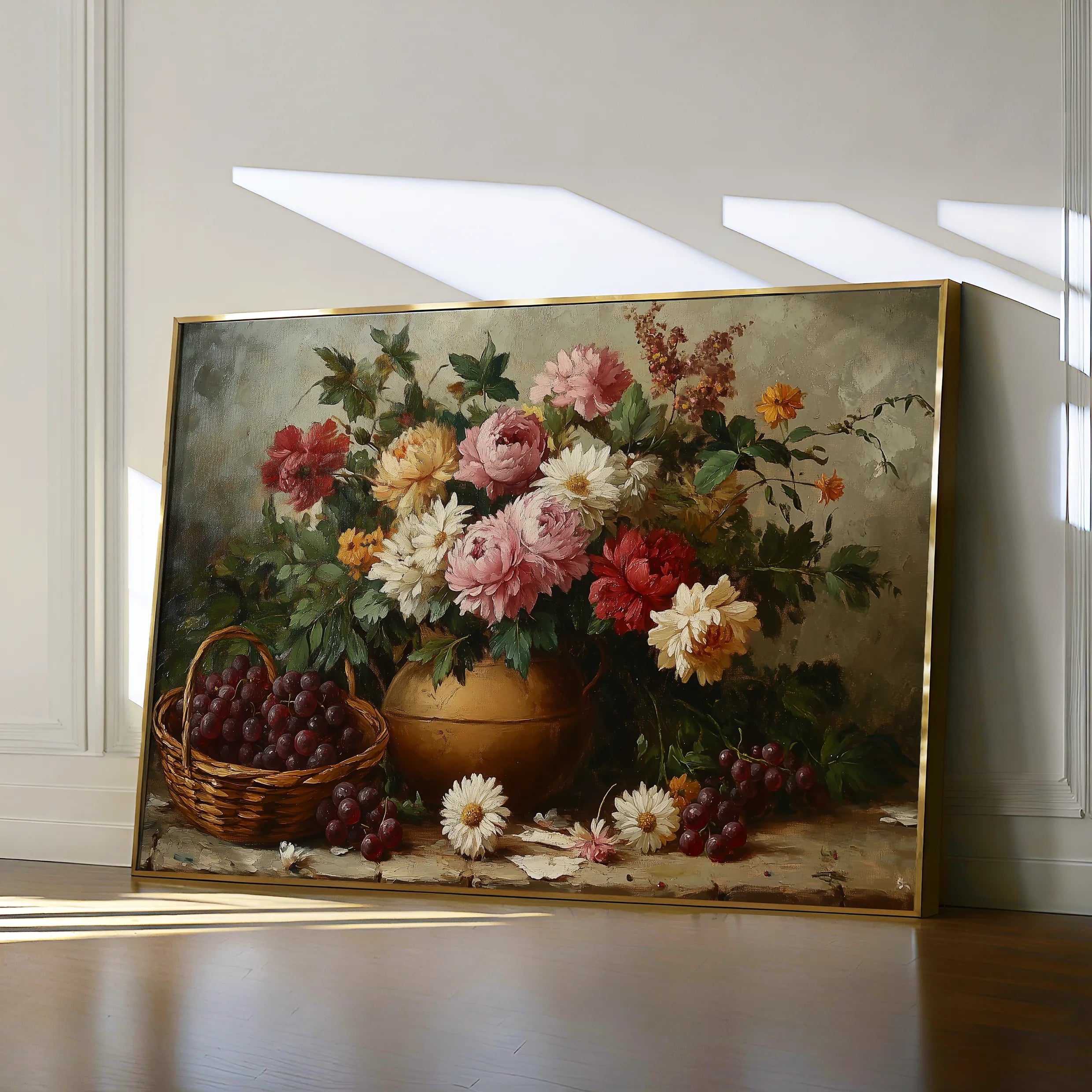 Floral 1157 Canvas Art 60 x 40 cm / Black