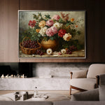 Floral 1157 Canvas Art 60 x 40 cm / Black