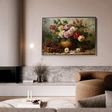Floral 1157 Canvas Art 60 x 40 cm / Black