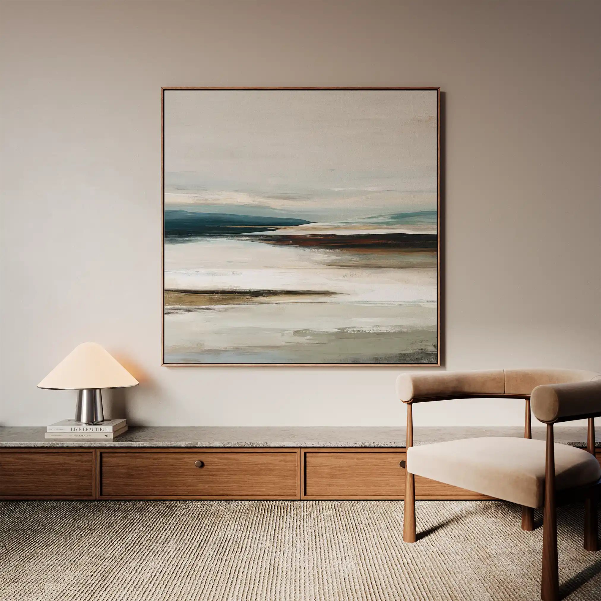 Abstract 1158 Canvas Art 60 x 60 cm / Black