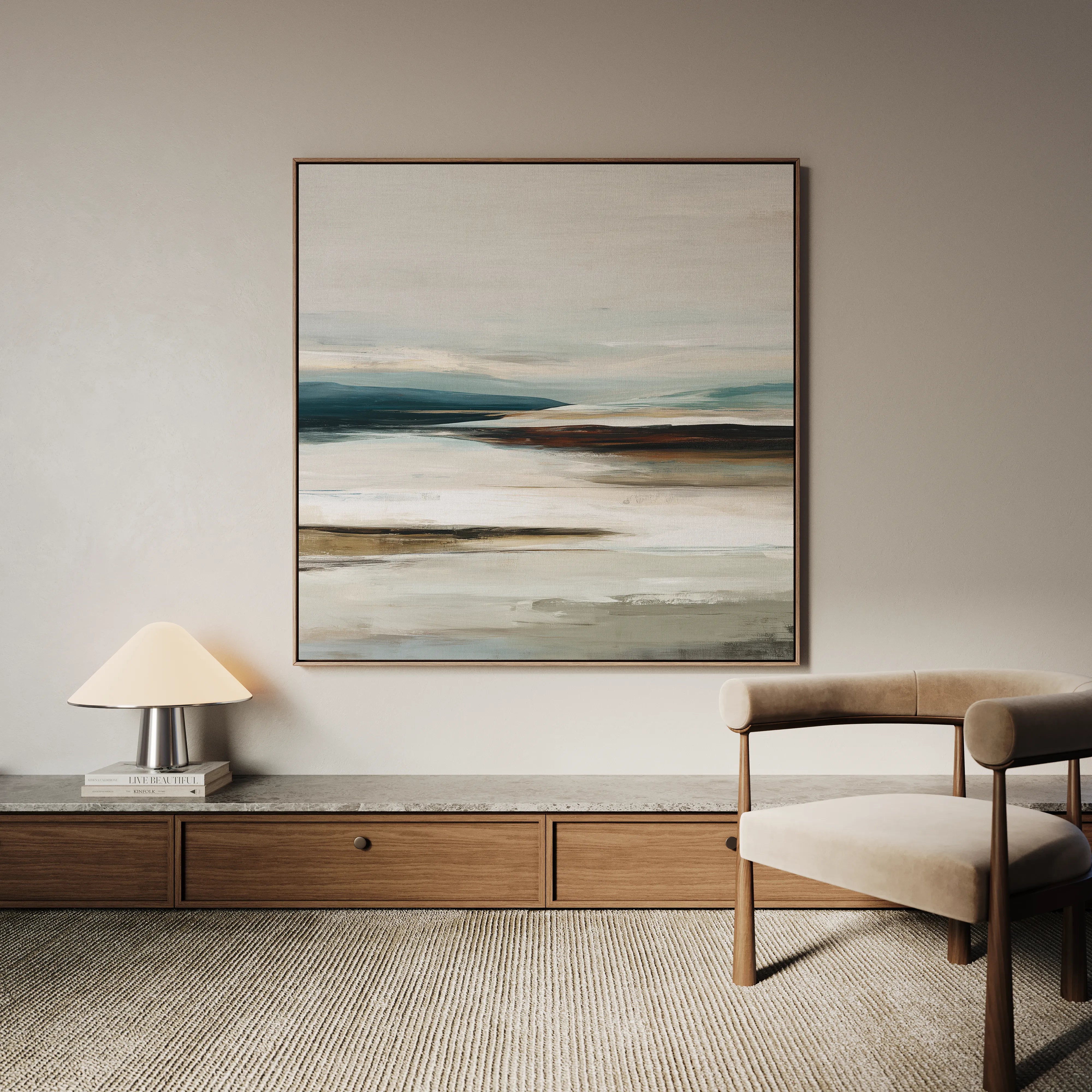 Abstract 1158 Canvas Art 60 x 60 cm / Black