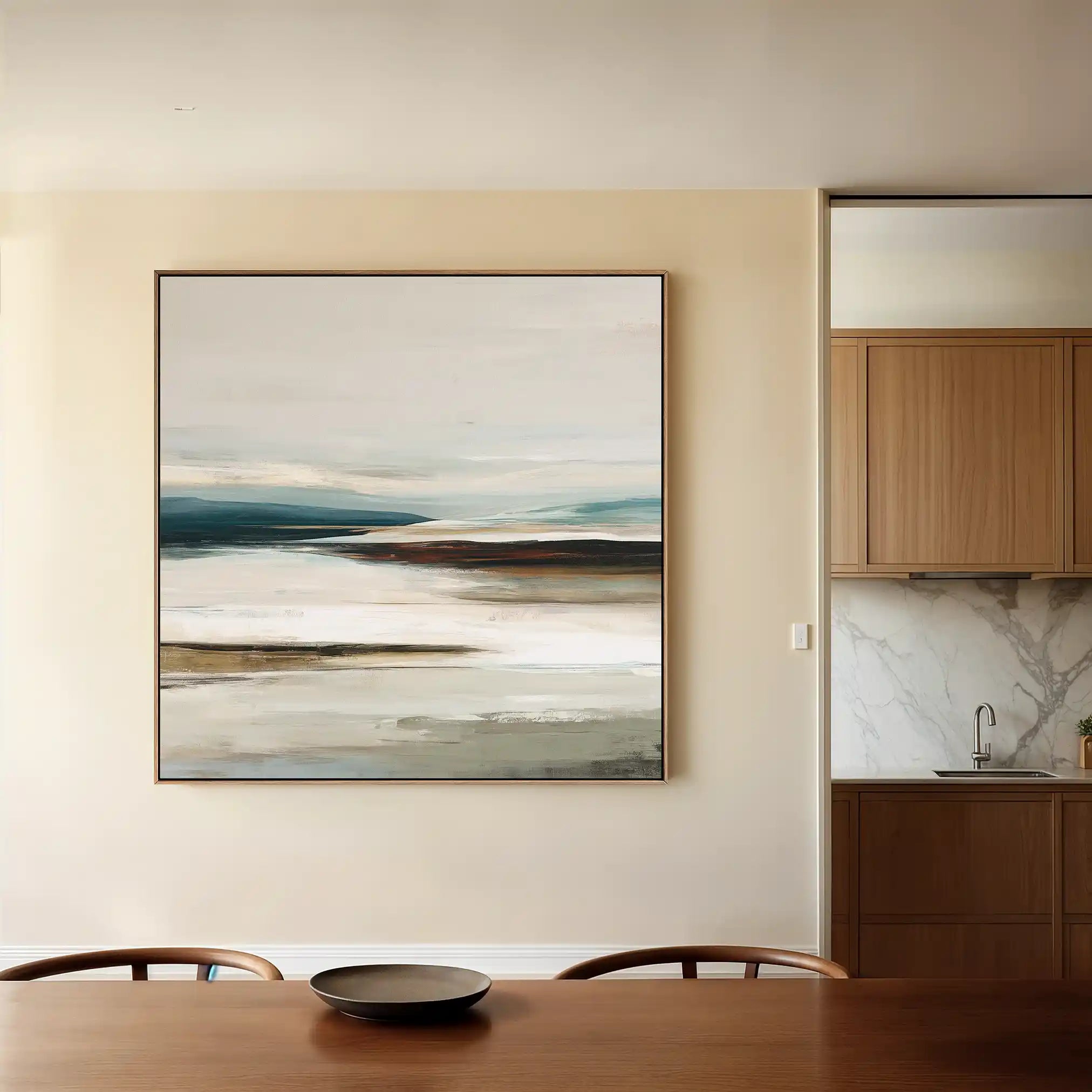 Abstract 1158 Canvas Art 60 x 60 cm / Black