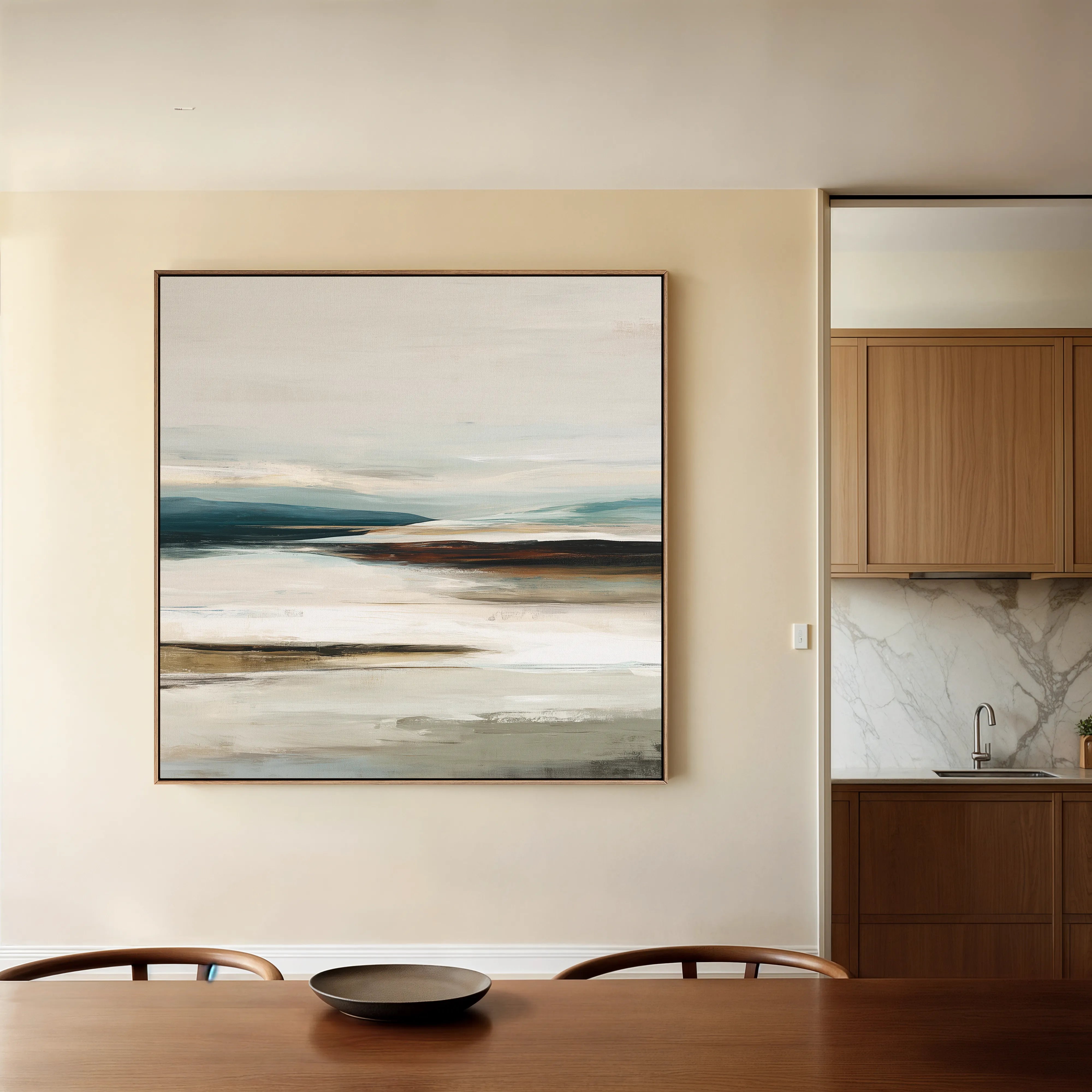 Abstract 1158 Canvas Art 60 x 60 cm / Black