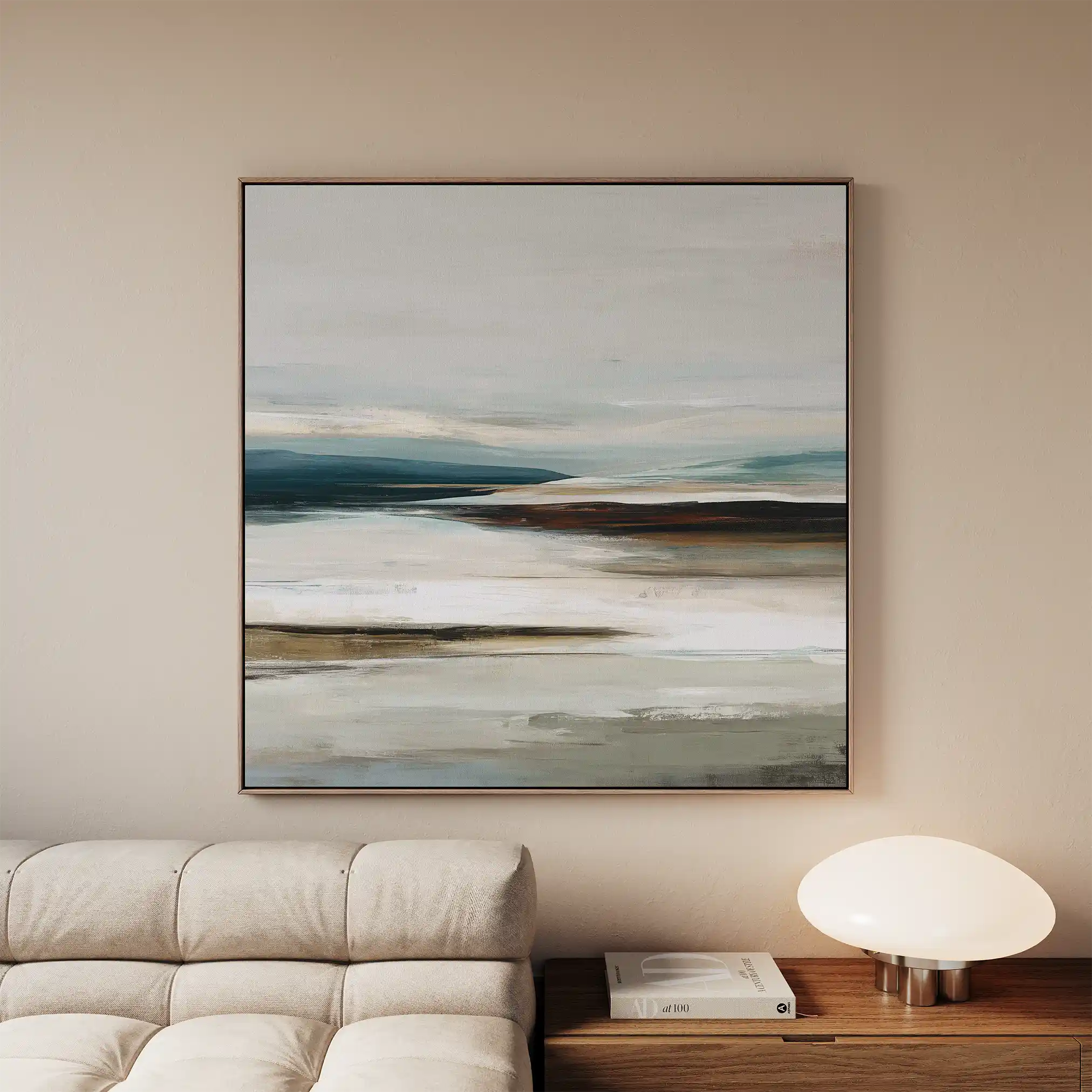 Abstract 1158 Canvas Art 60 x 60 cm / Black