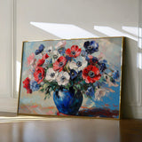Floral 1158 Canvas Art 60 x 40 cm / Black