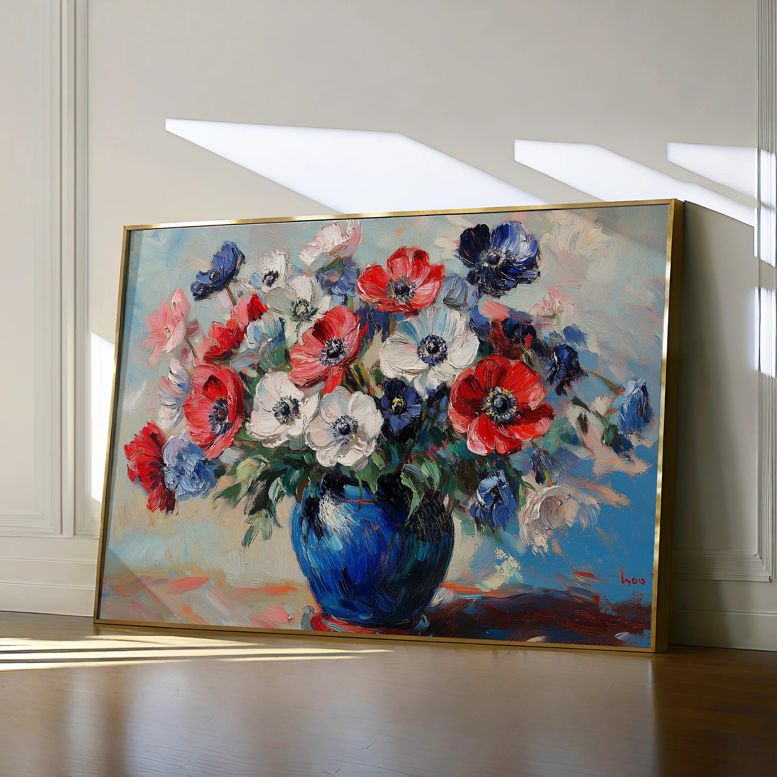 Floral 1158 Canvas Art 60 x 40 cm / Black