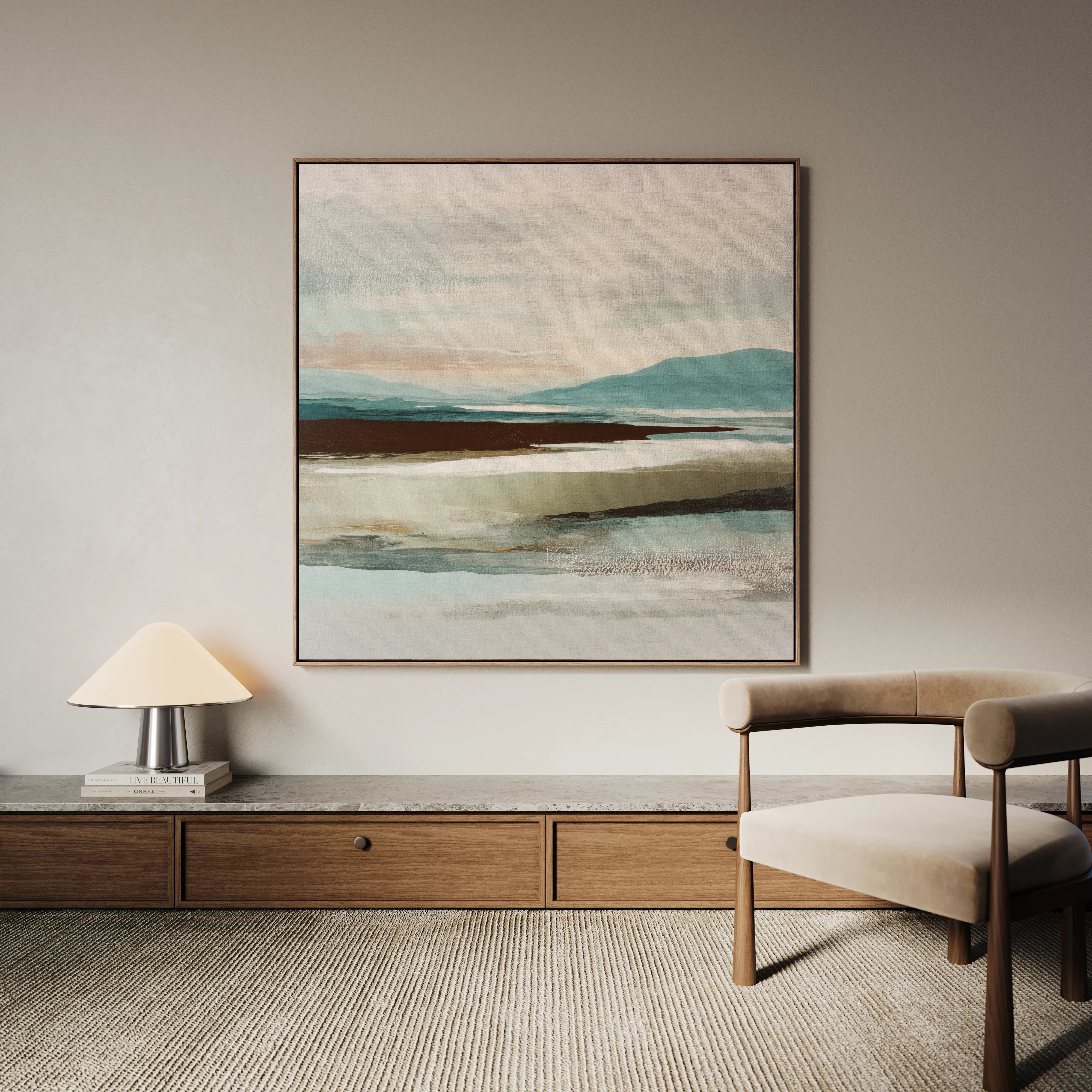 Abstract 1159 Canvas Art 60 x 60 cm / Black
