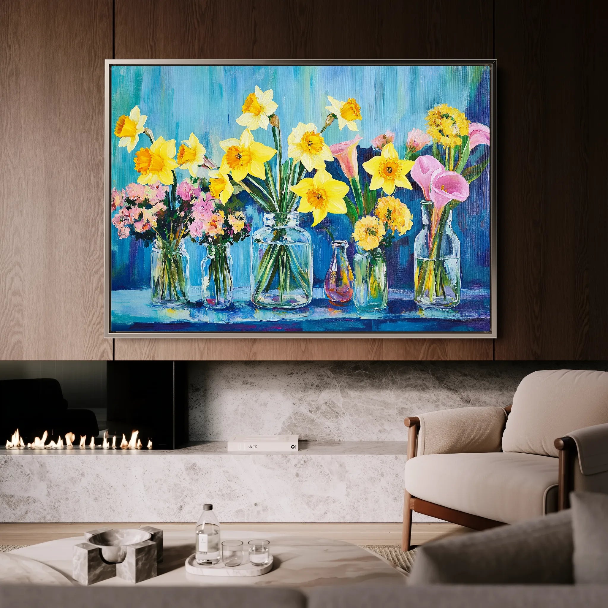 Floral 1159 Canvas Art 60 x 40 cm / Black