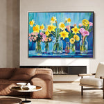 Floral 1159 Canvas Art 60 x 40 cm / Black