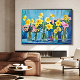 Floral 1159 Canvas Art 60 x 40 cm / Black