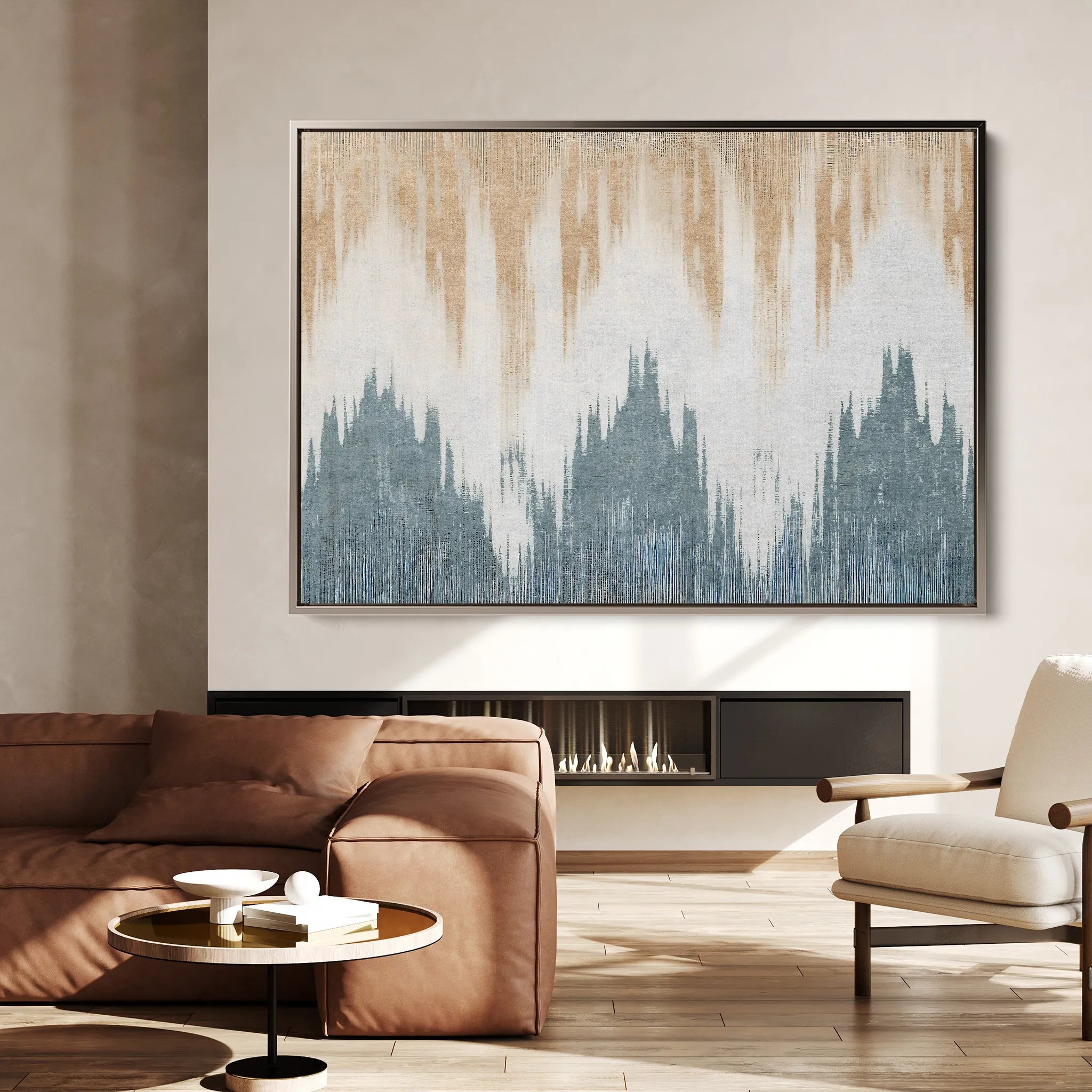Abstract 116 Canvas Art 60 x 40 cm / Black
