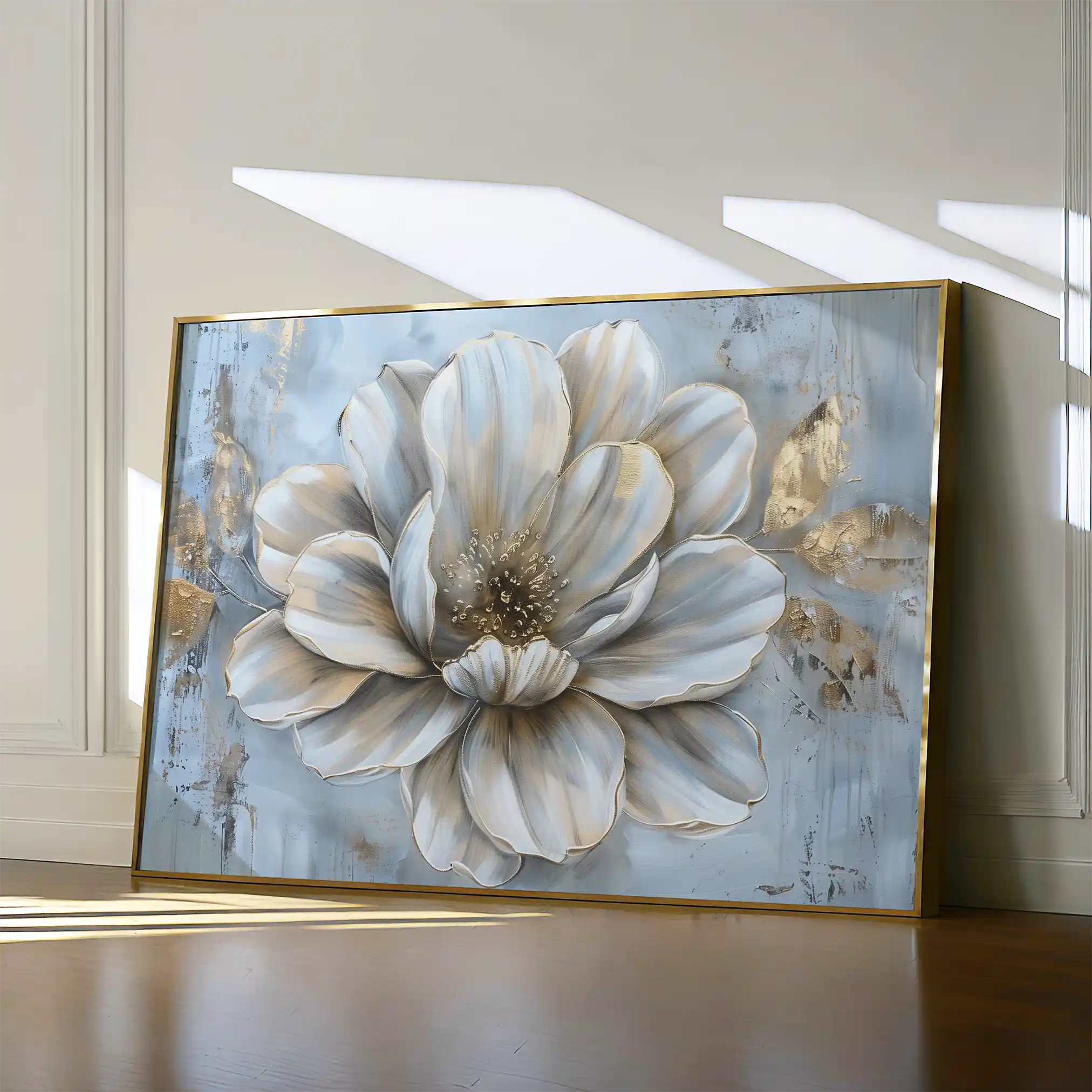Floral 116 Canvas Art 60 x 40 cm / Black
