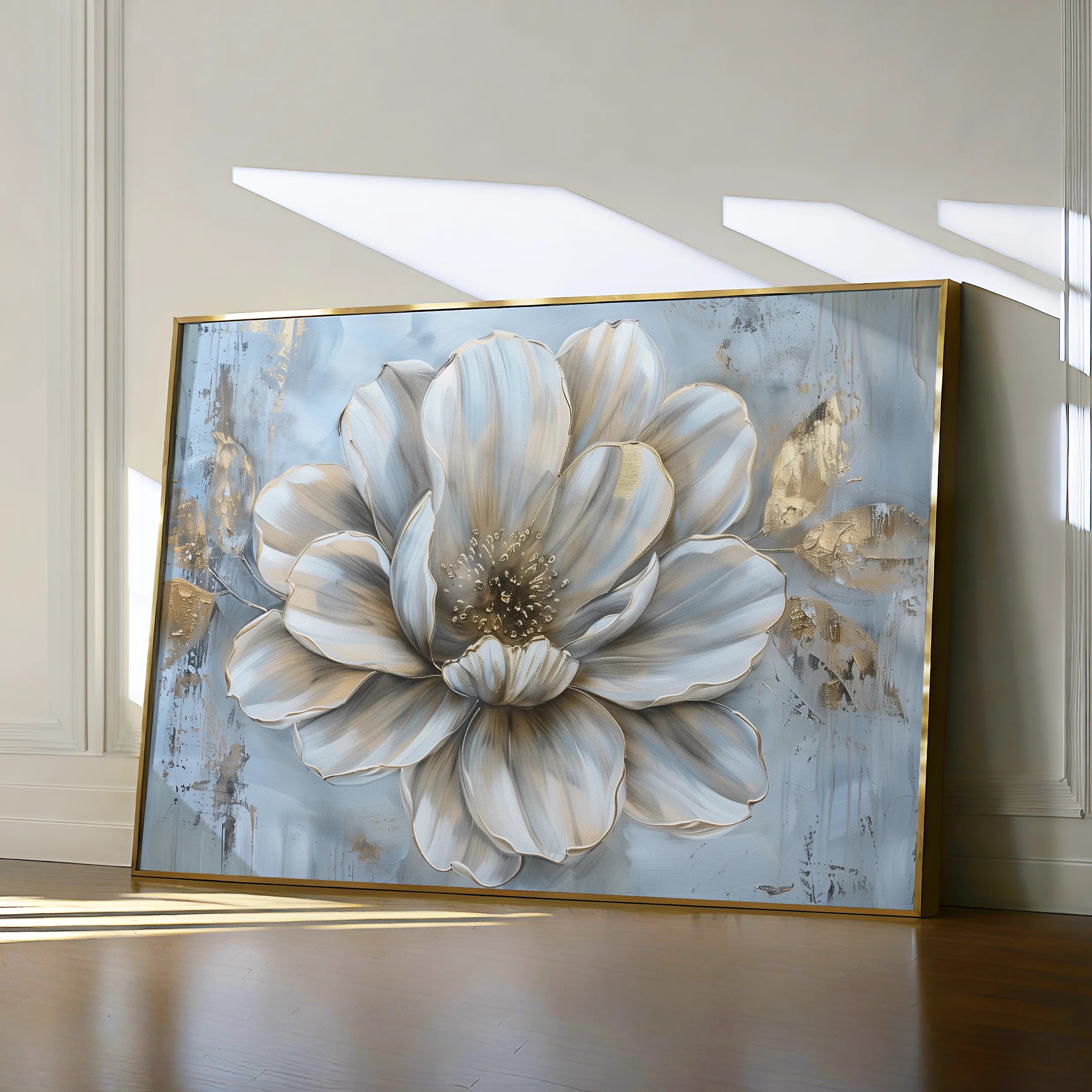 Floral 116 Canvas Art 60 x 40 cm / Black