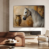 Horses 116 Canvas Art 60 x 40 cm / Black