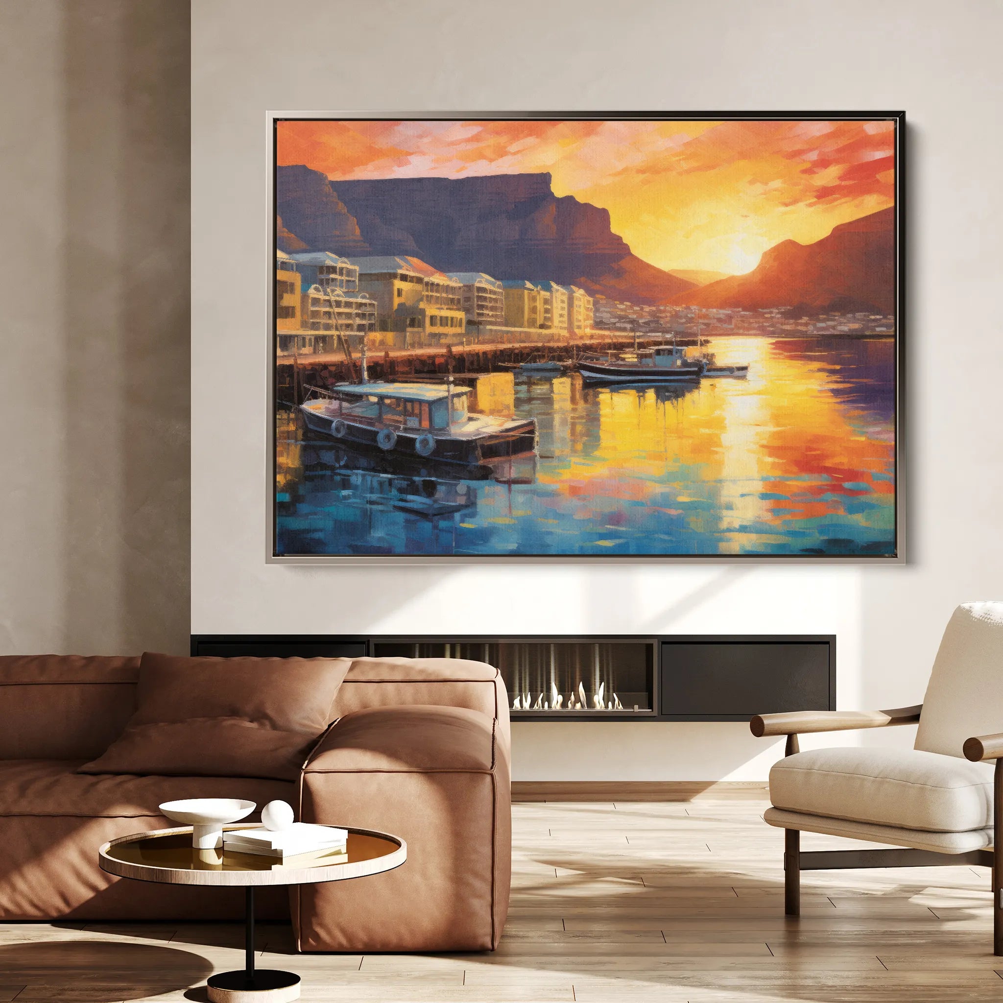Landscape 116 Canvas Art 60 x 40 cm / Black