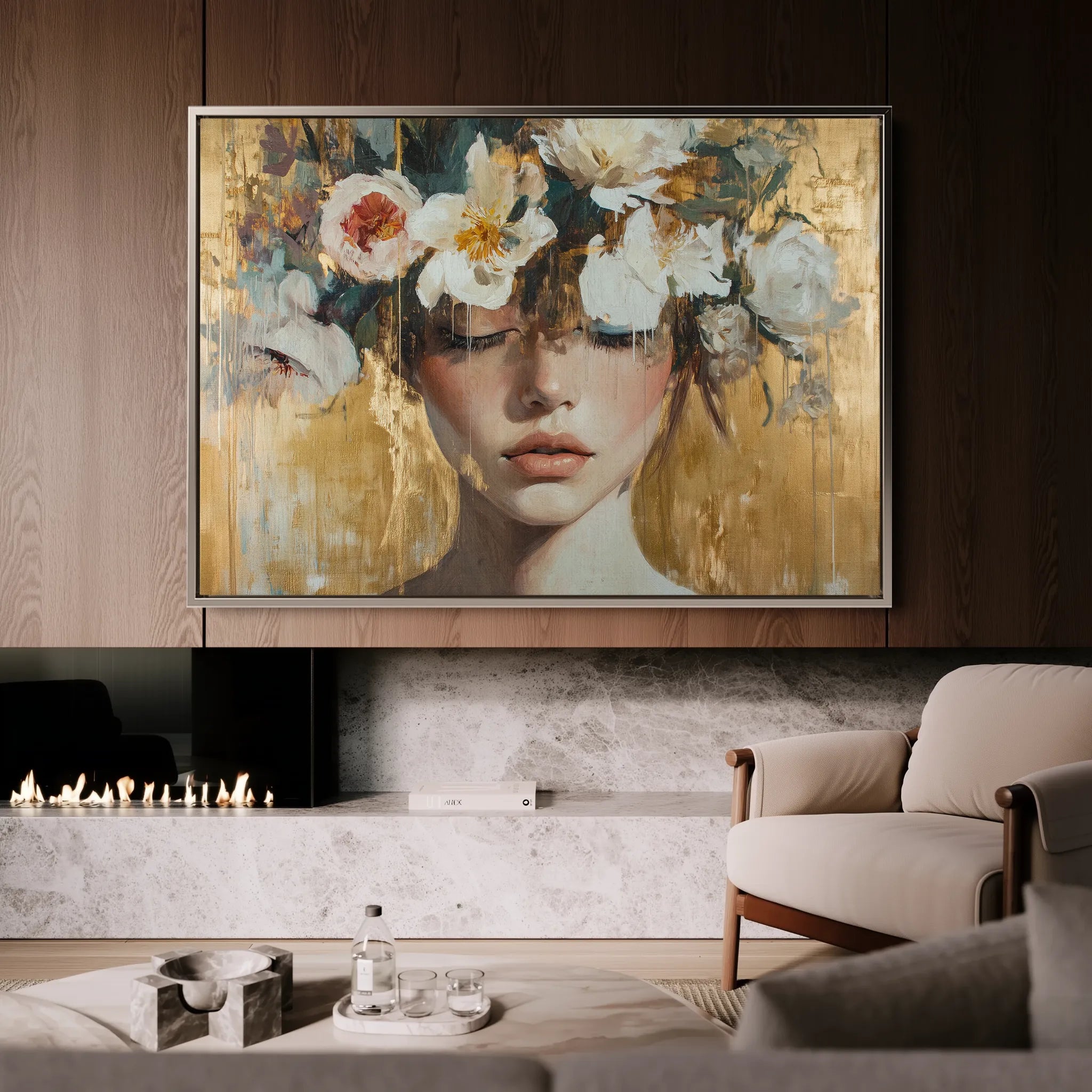 Portrait 116 Canvas Art 60 x 40 cm / Black