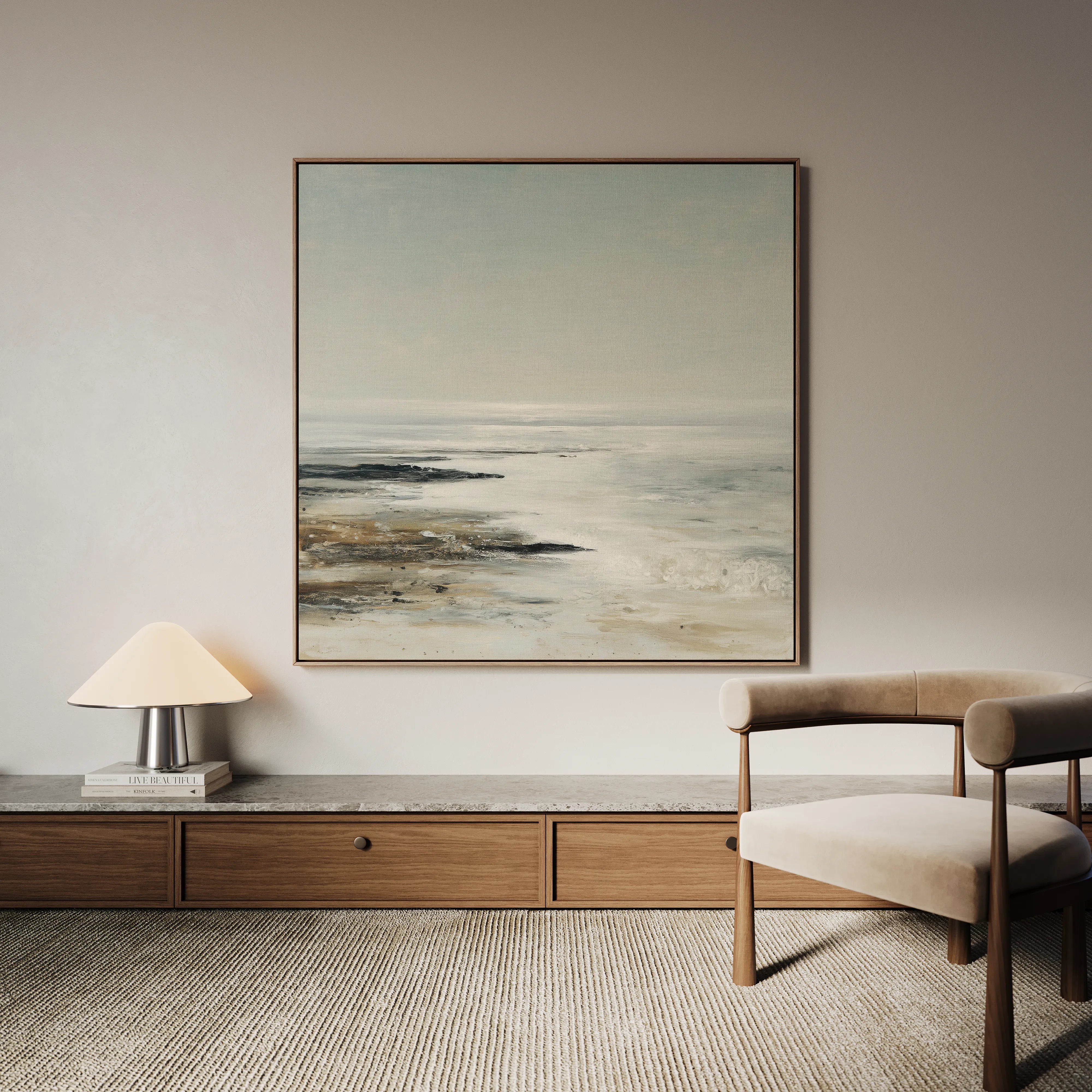 Abstract 1160 Canvas Art 60 x 60 cm / Black