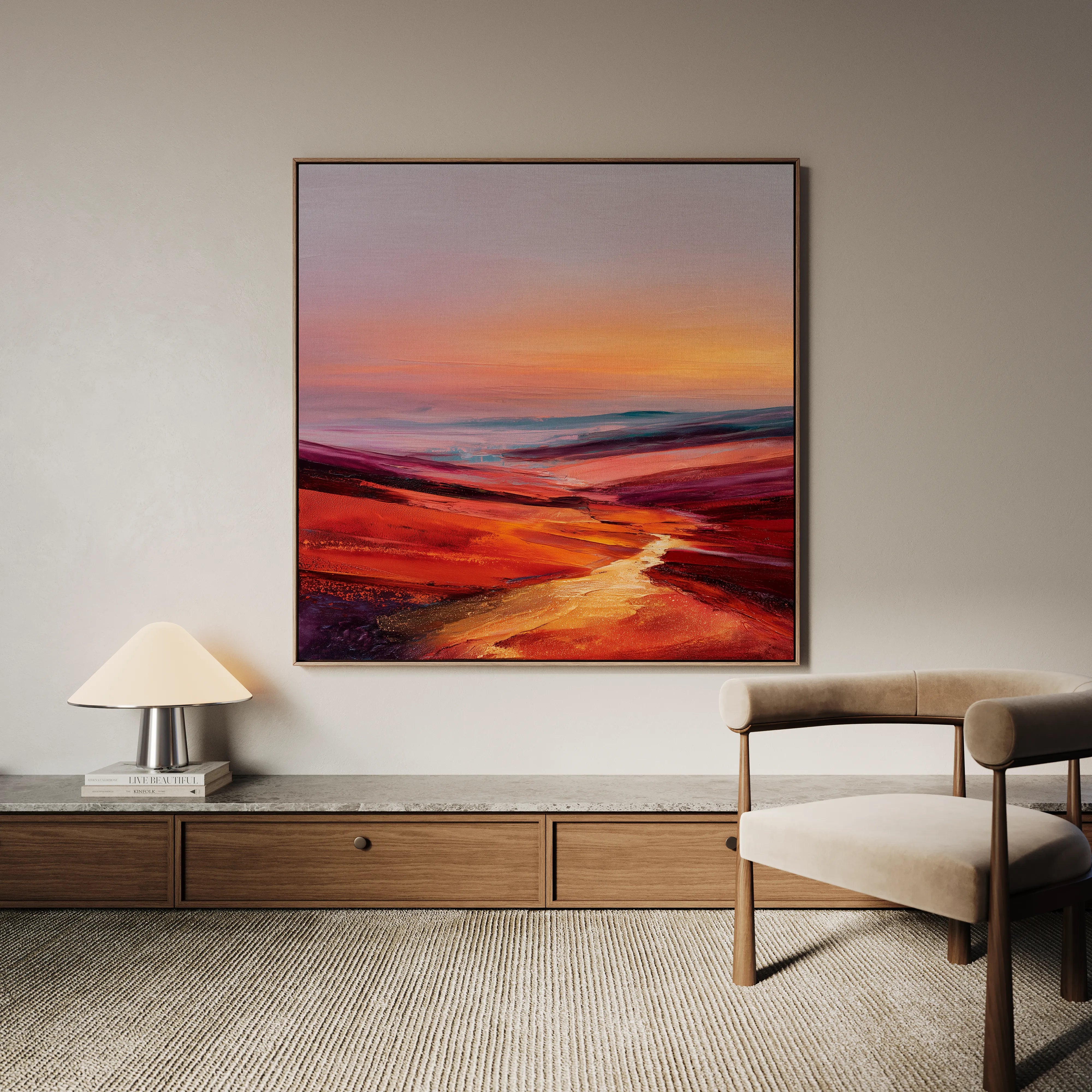 Abstract 1162 Canvas Art 60 x 60 cm / Black