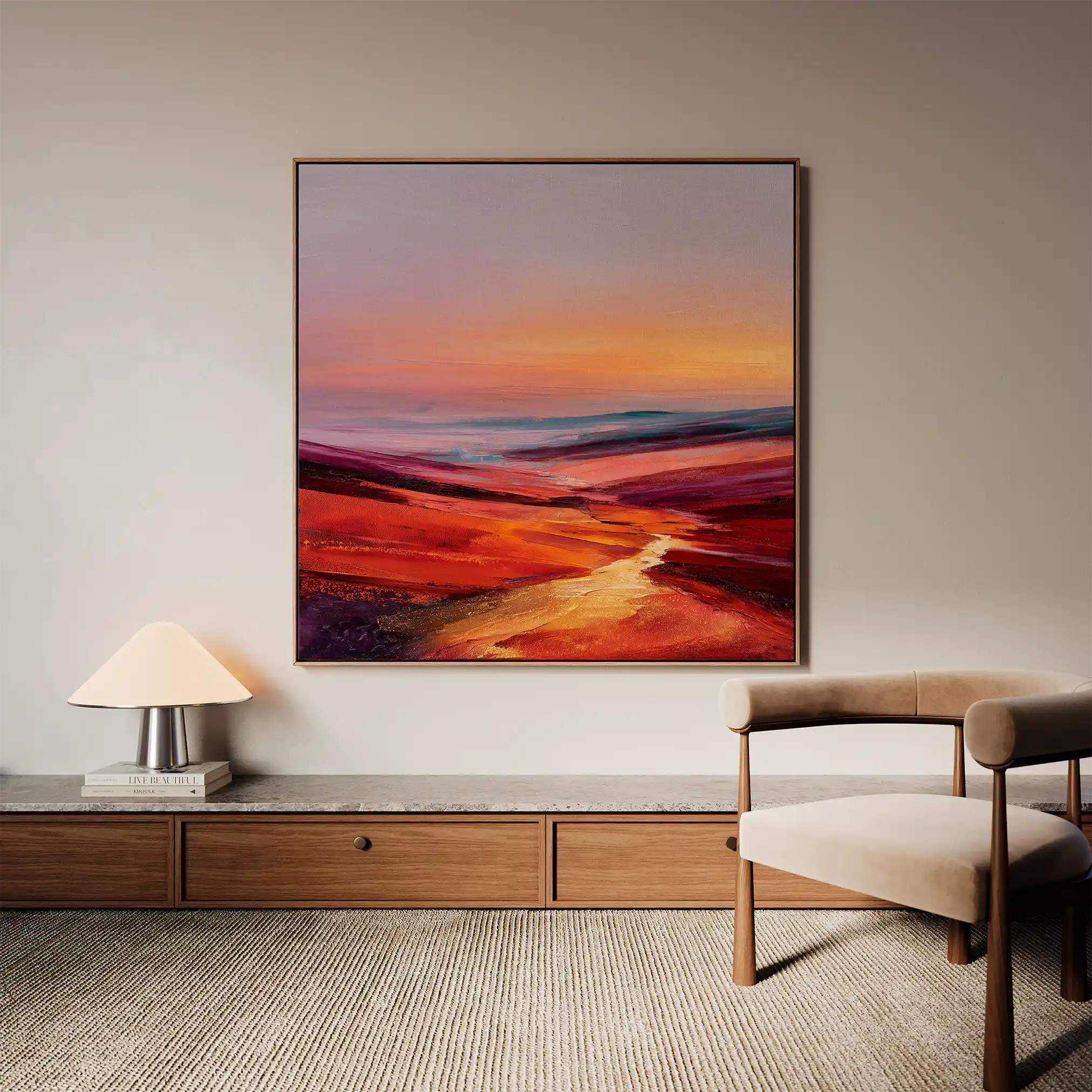 Abstract 1162 Canvas Art 60 x 60 cm / Black