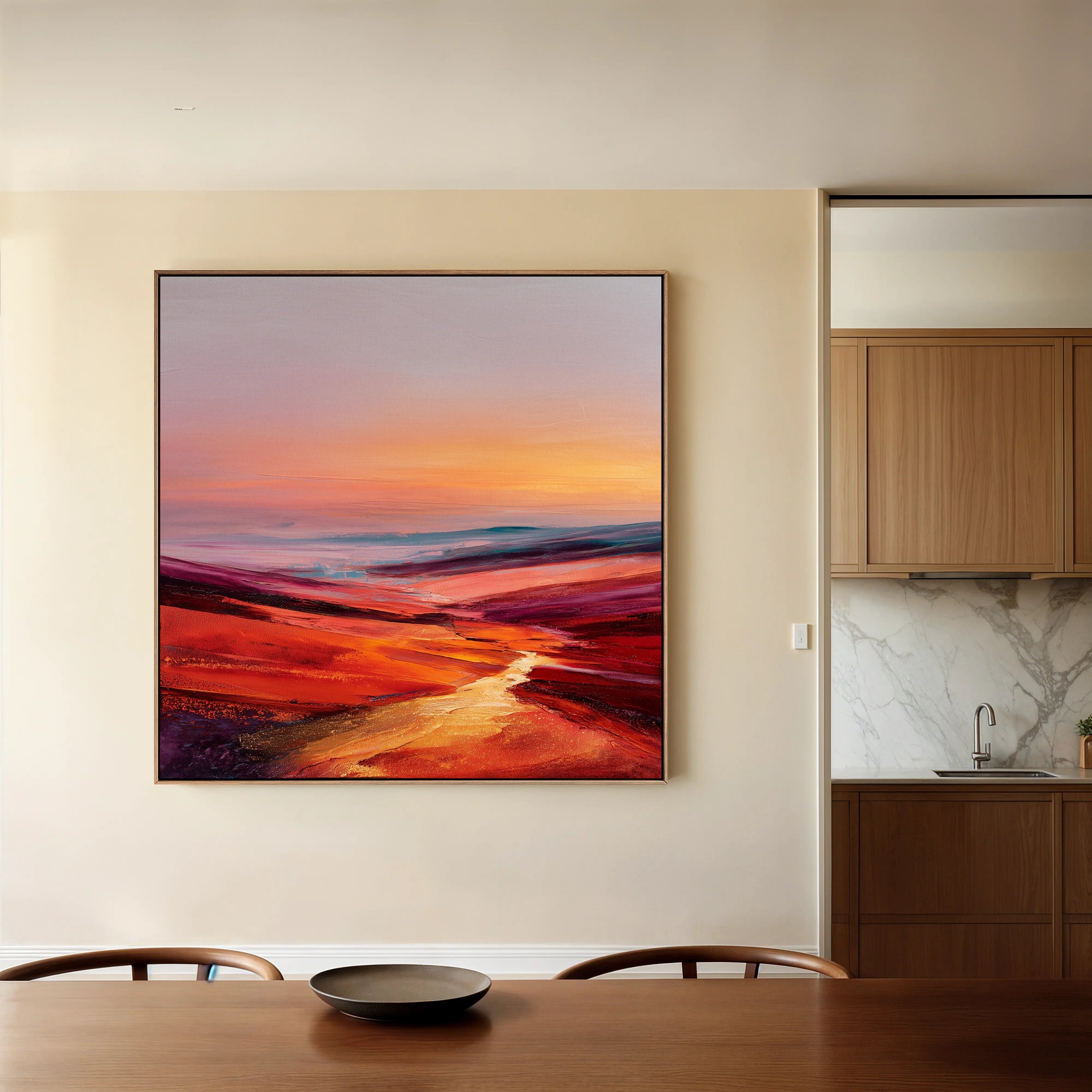 Abstract 1162 Canvas Art 60 x 60 cm / Black