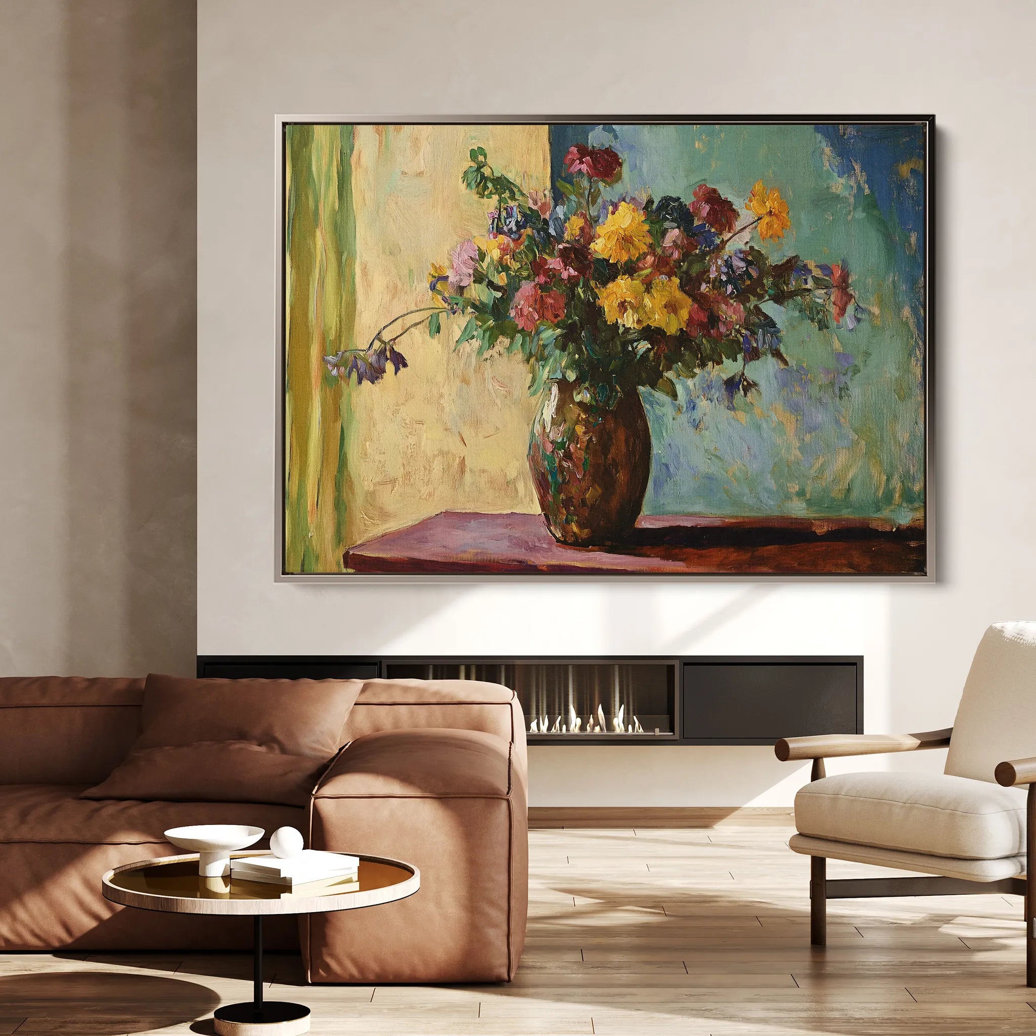 Floral 1162 Canvas Art 60 x 40 cm / Black