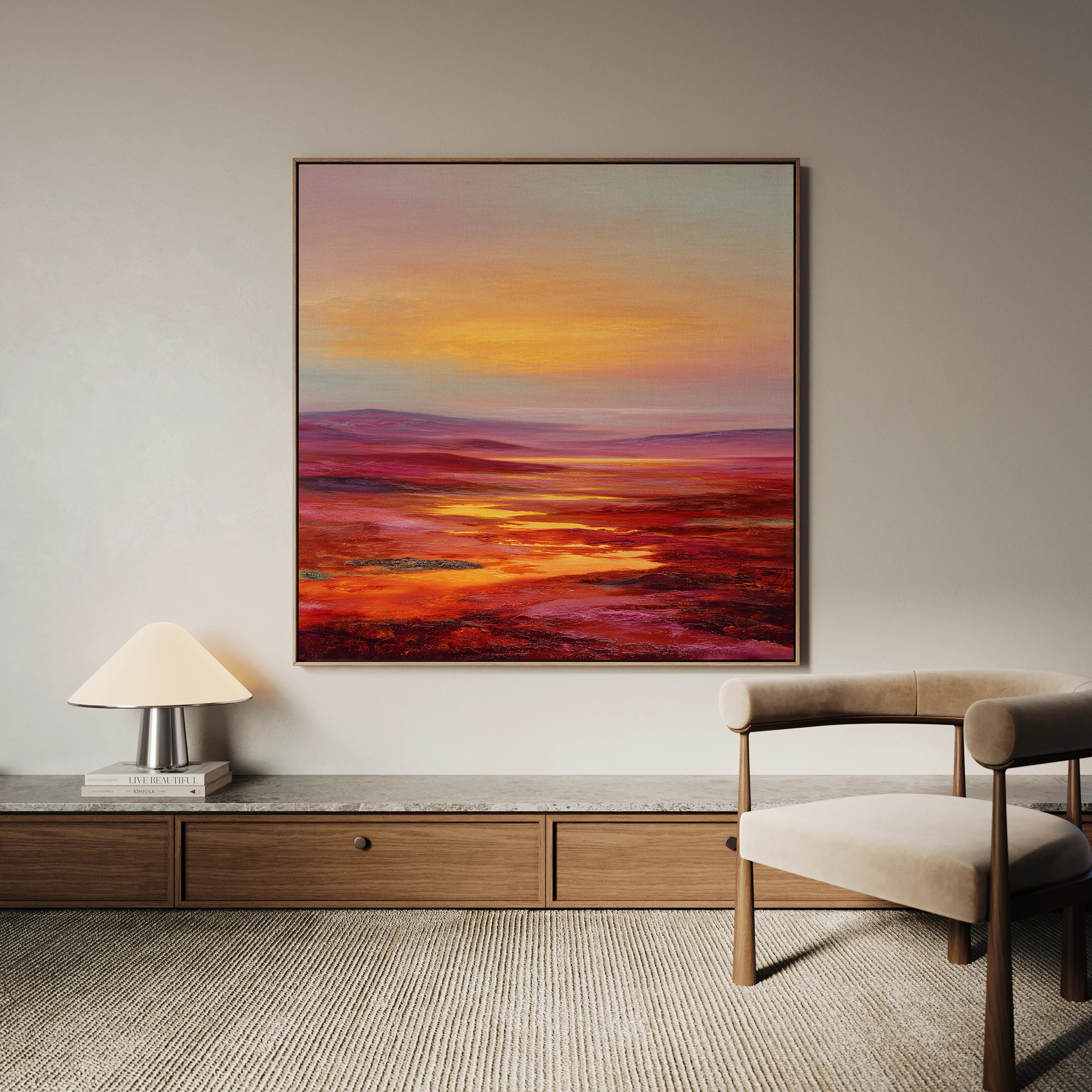 Abstract 1163 Canvas Art 60 x 60 cm / Black